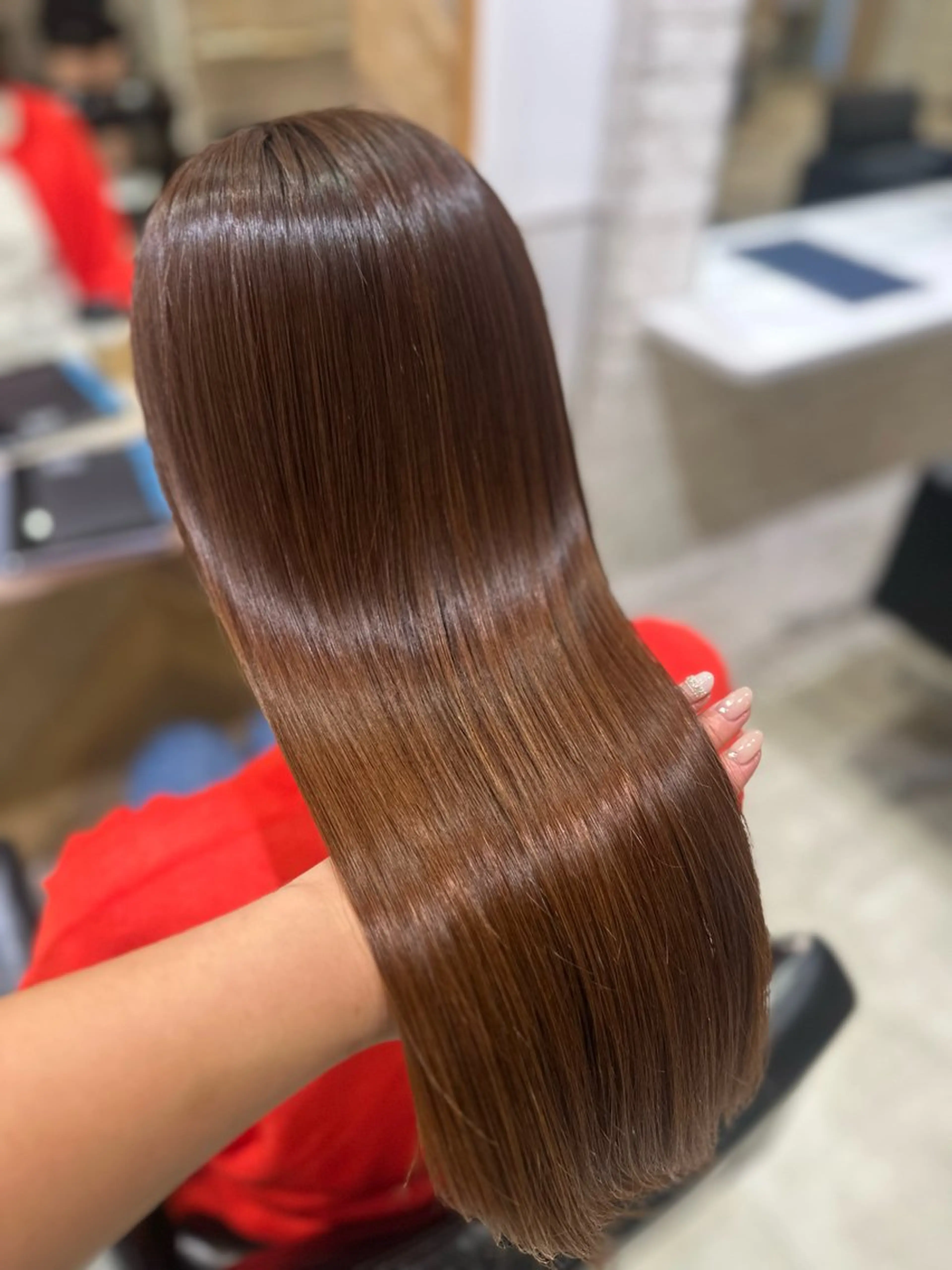 ロング 縮毛矯正 🖤KURUMI🖤 潤艶・髪質改善のヘアスタイル