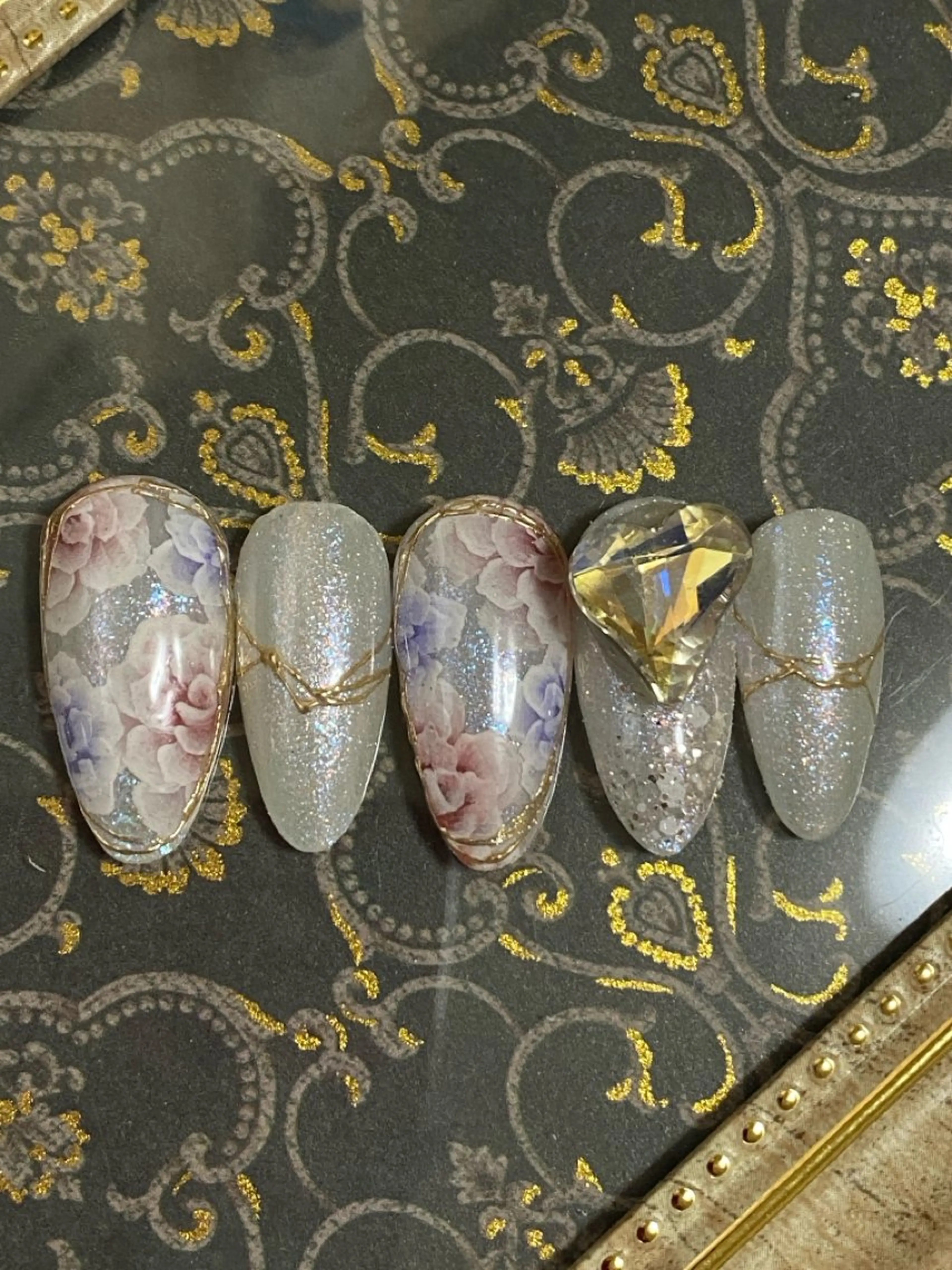 ネイル フラワーネイル 自宅ネイルサロン ♦️nuance♦️のネイルデザイン