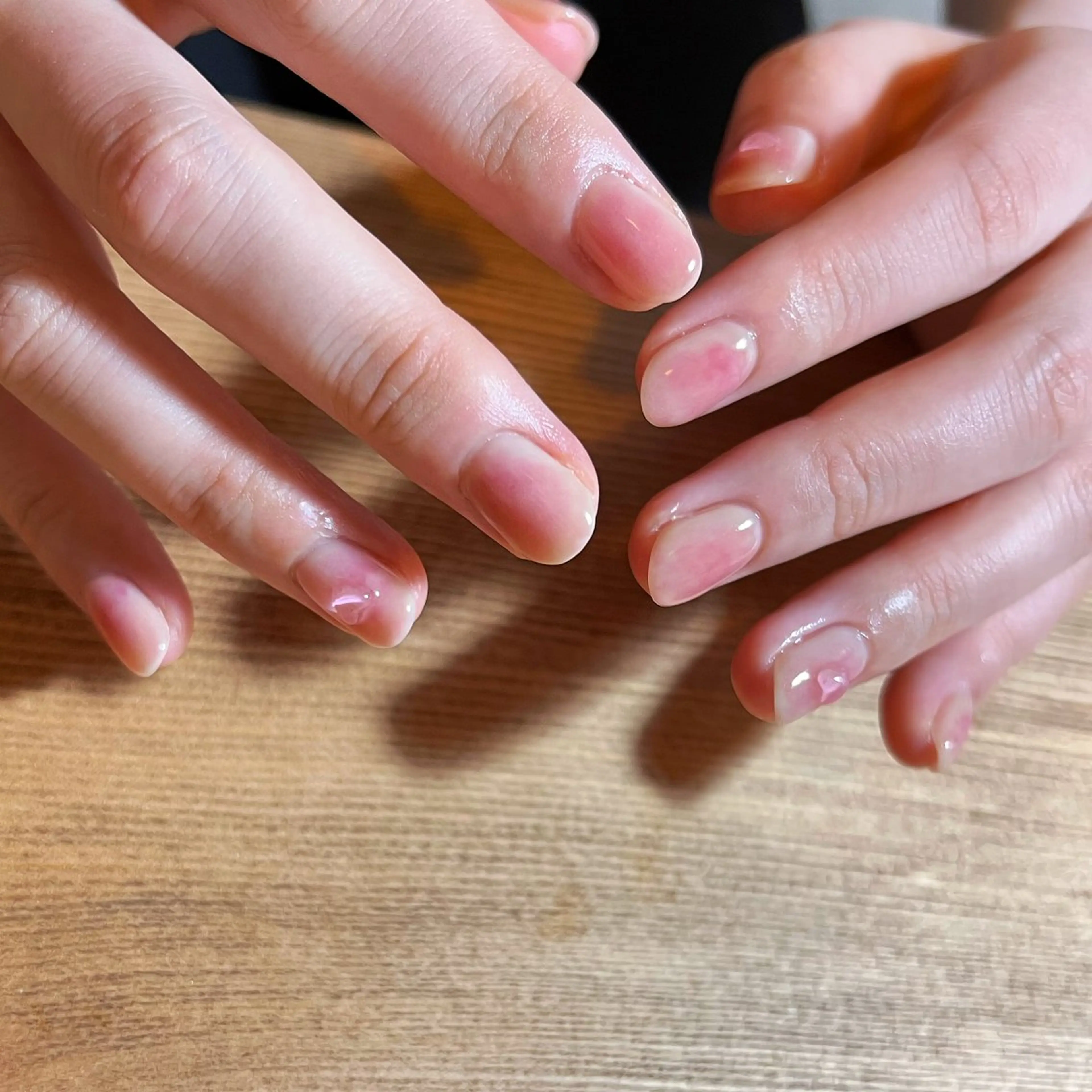 ネイル ニュアンスネイル シンプルネイル ストーンネイル pointillé .ayaのネイルデザイン