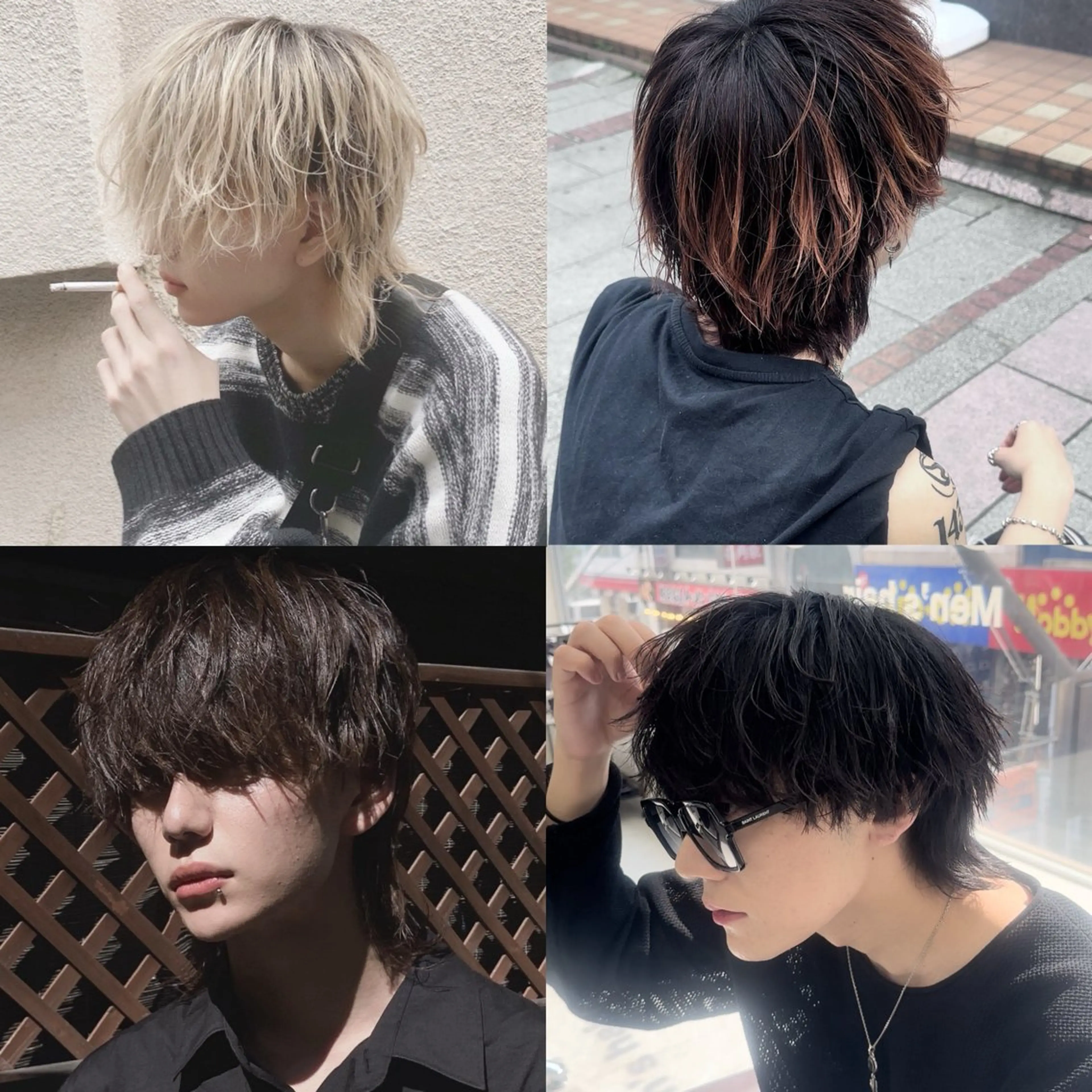 カラー メンズ カット ニュアンス/フェザー /ウルフ/伶馬のヘアスタイル