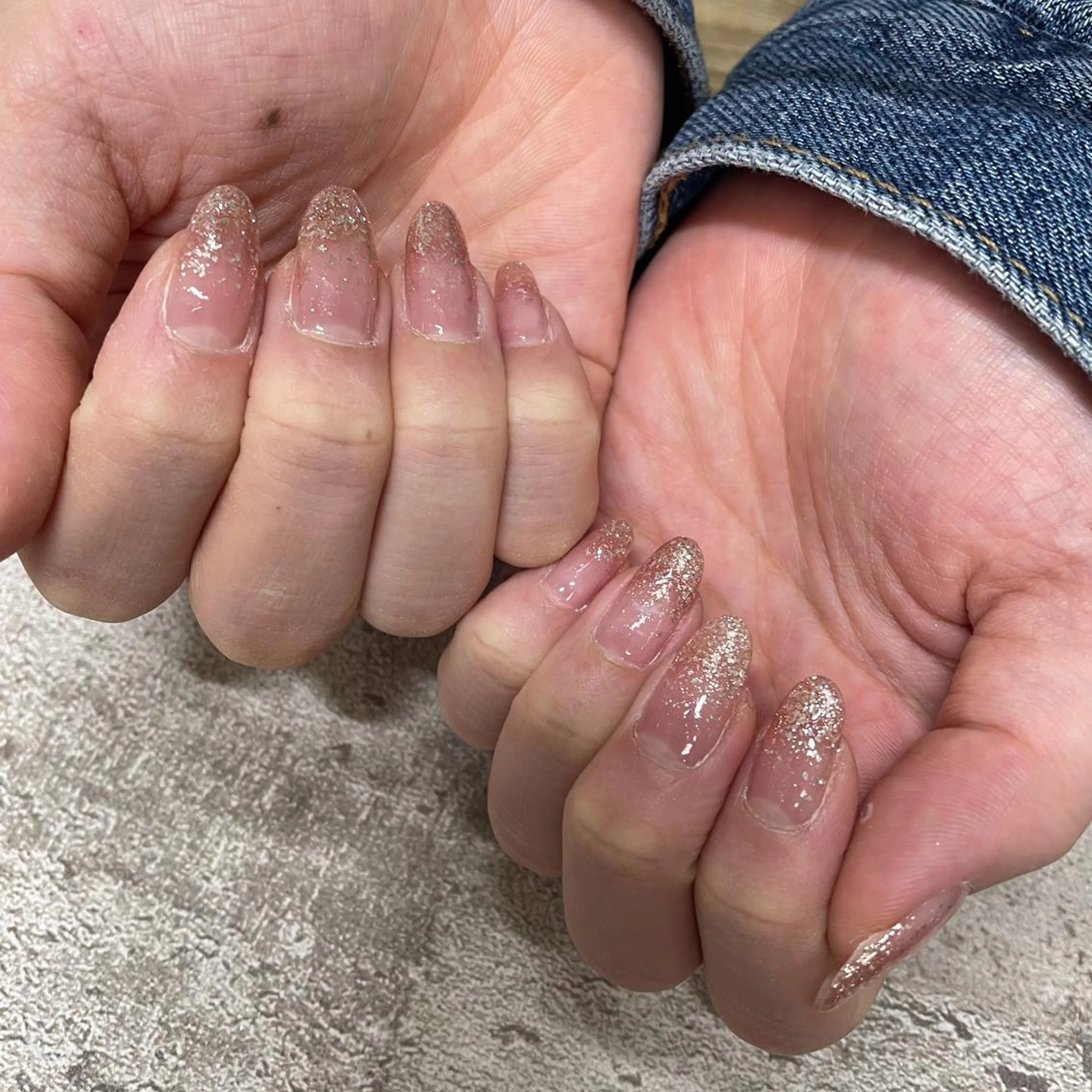 ネイル フットネイル フレンチネイル ジェルネイル グラデーション ハート Mogu nail 二子玉川のネイルデザイン