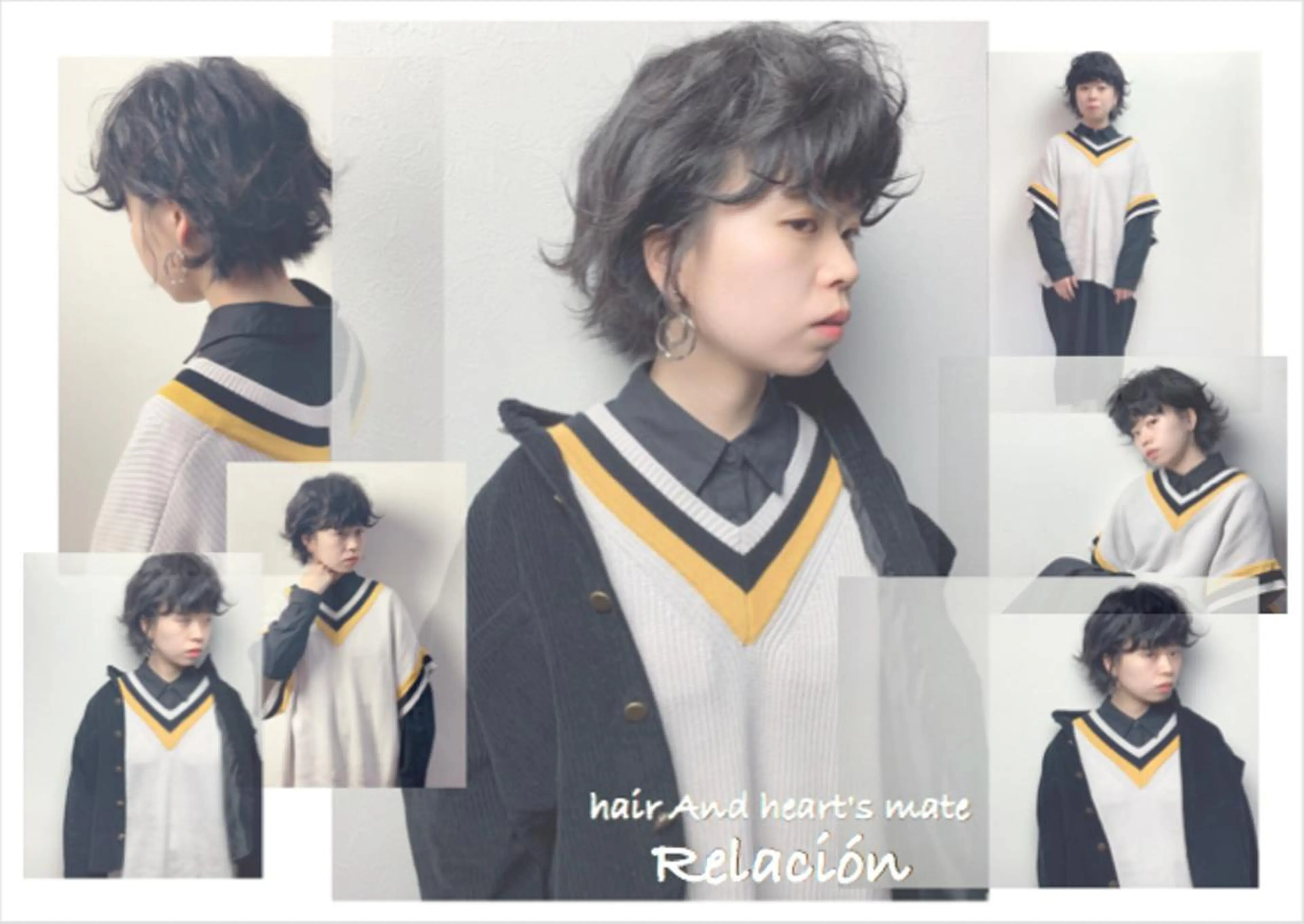 ショート カラー パーマ ヘアアレンジ キッズ ネイル トリートメント ヘアカラー トリートメント Relación / レラシオン所属・岩崎 克秀のヘアスタイル