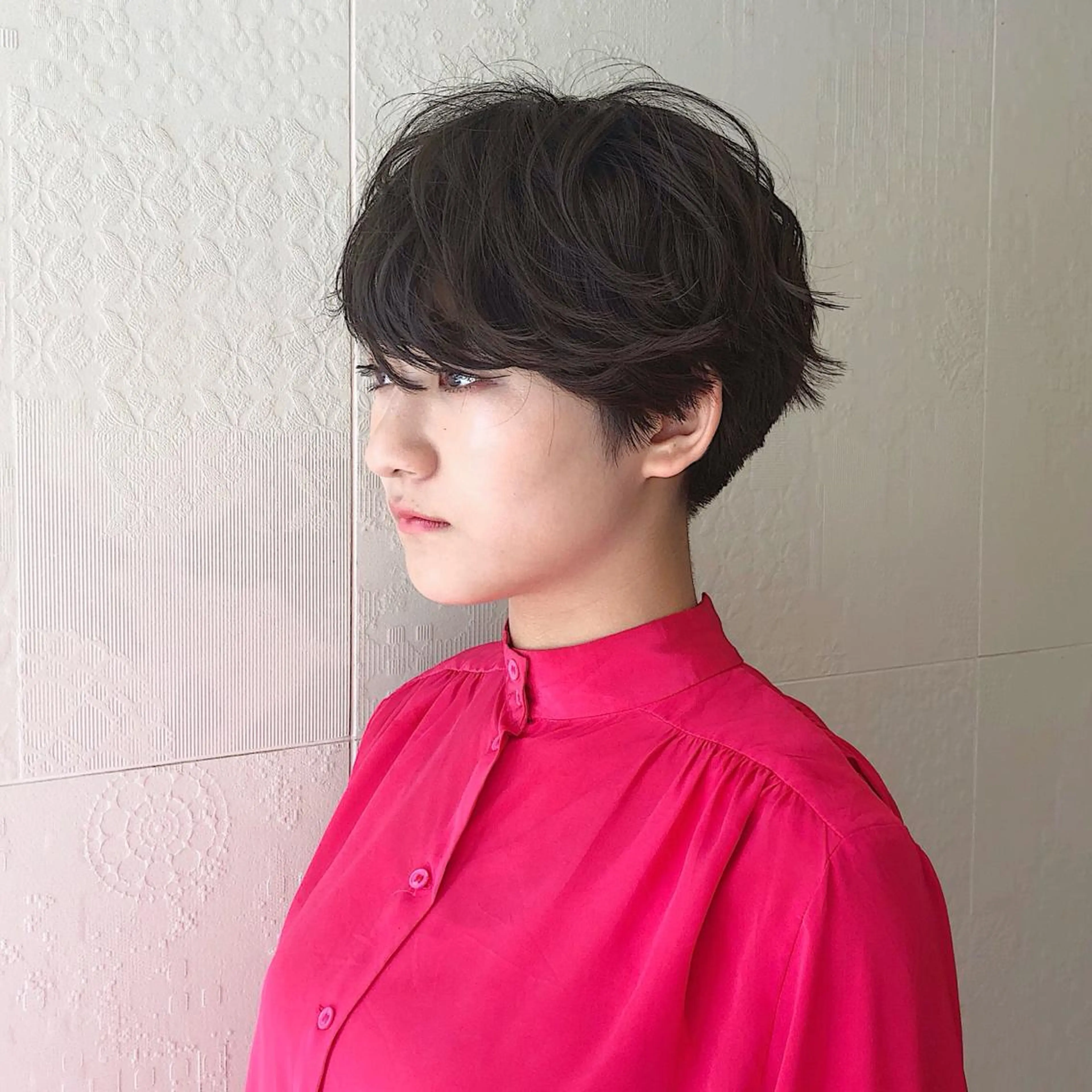 ショート パーマ 長井 美佳のヘアスタイル