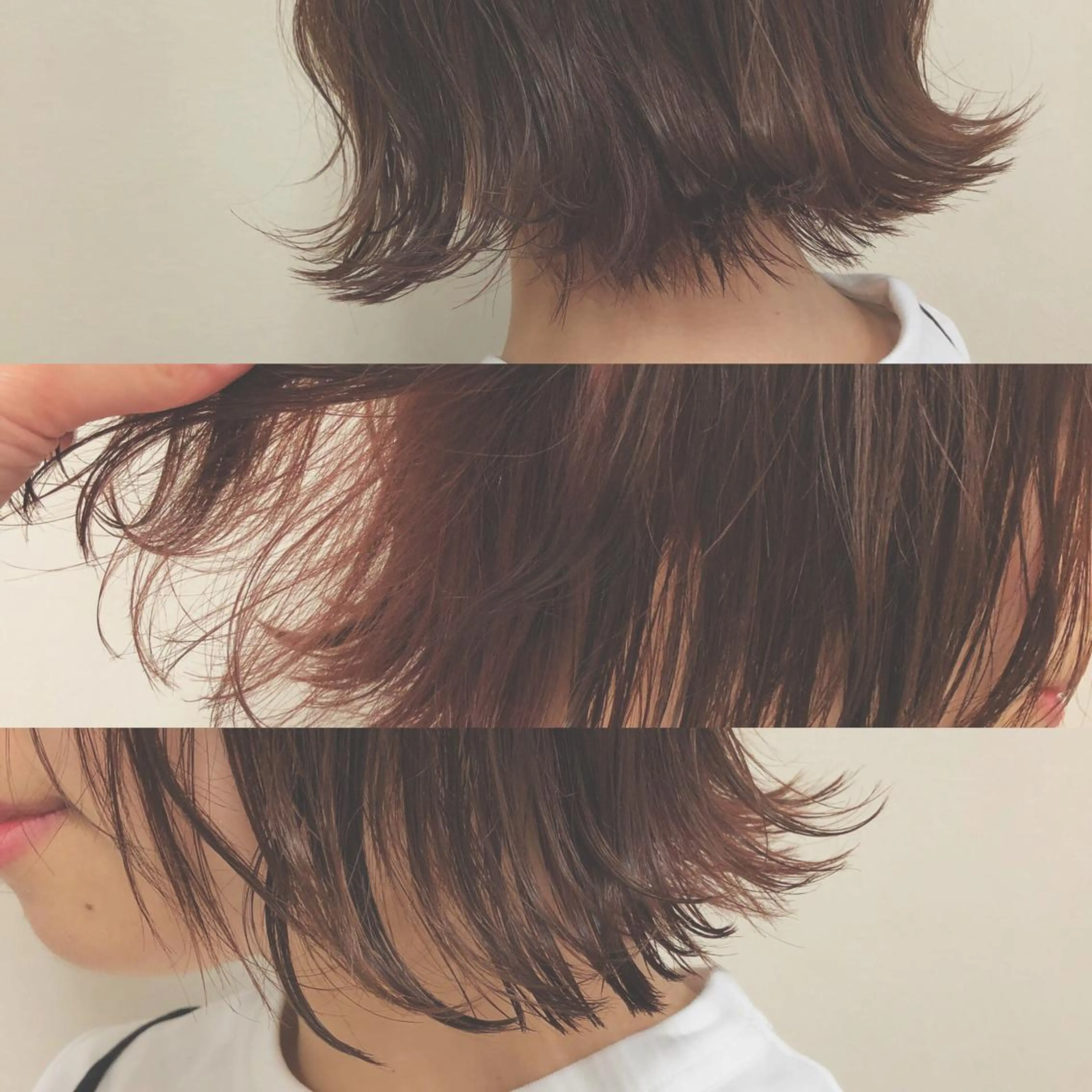 ショート カラー 野村 さなみ✨ぱっつんボブのヘアスタイル