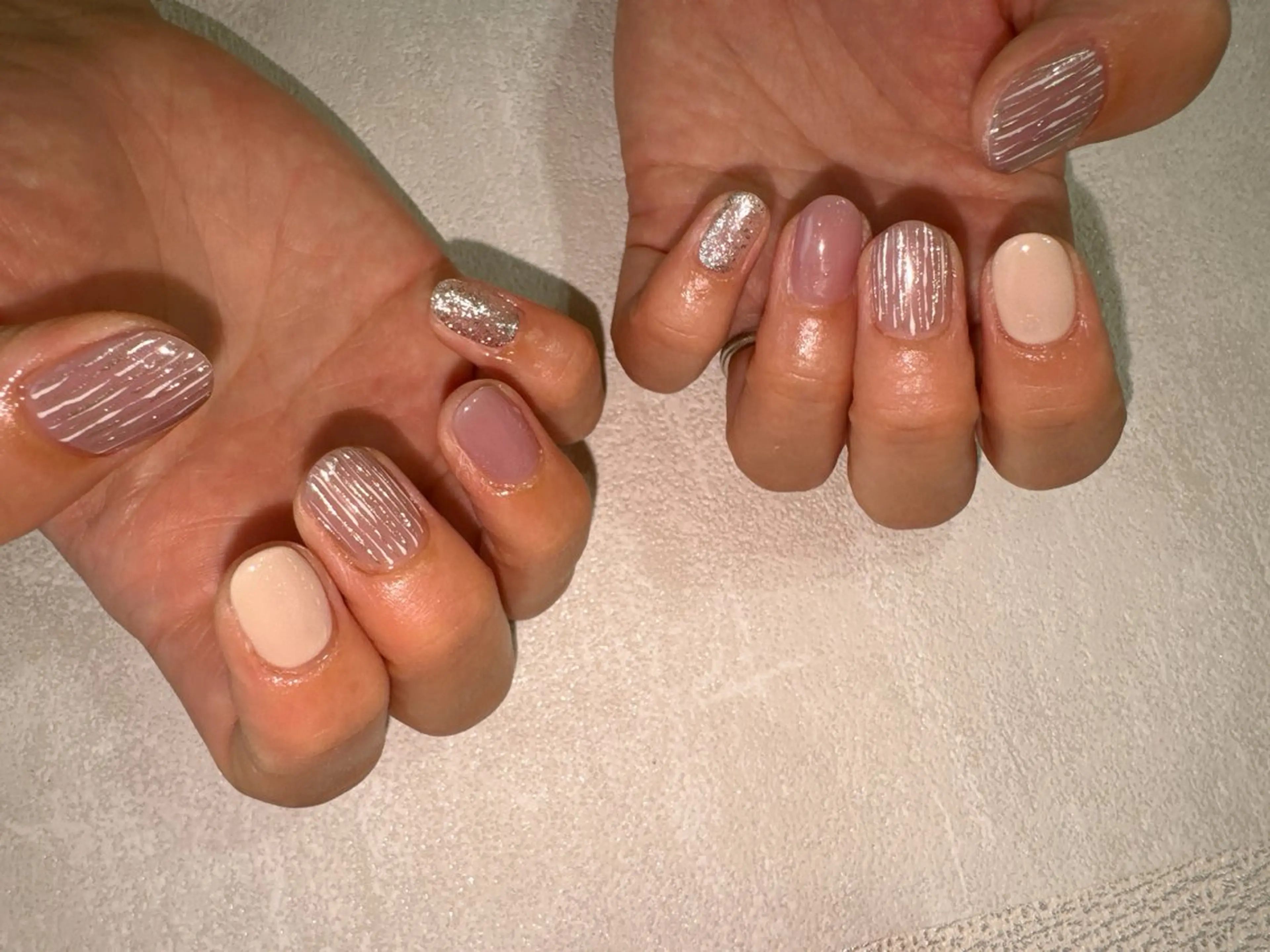 ネイル オーロラネイル フットネイル フレンチネイル ジェルネイル マグネットネイル ハンドネイル kikinail 溝の口のネイルデザイン