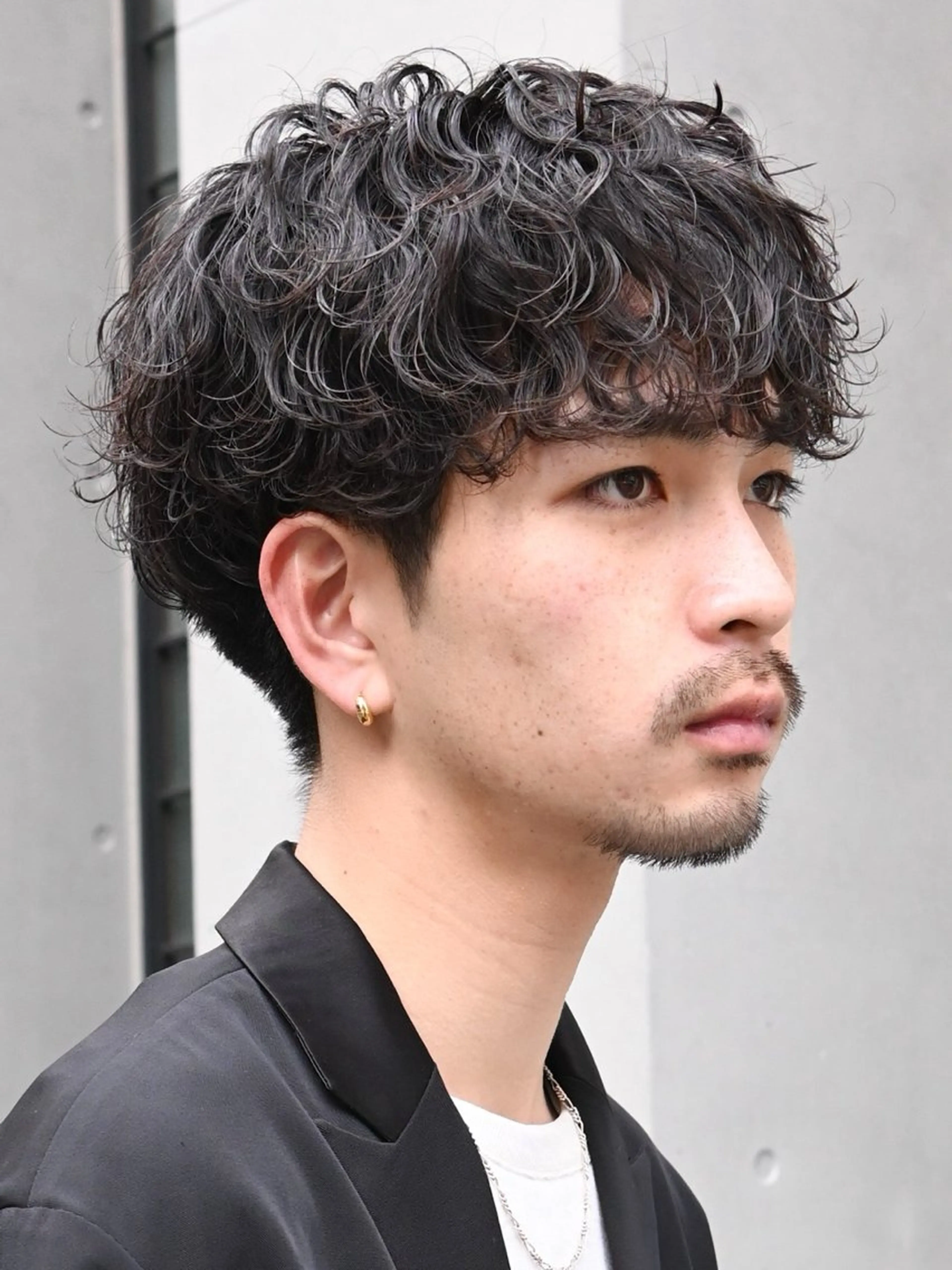 パーマ メンズ 原宿波巻きスパイラル パーマTOSHIのヘアスタイル