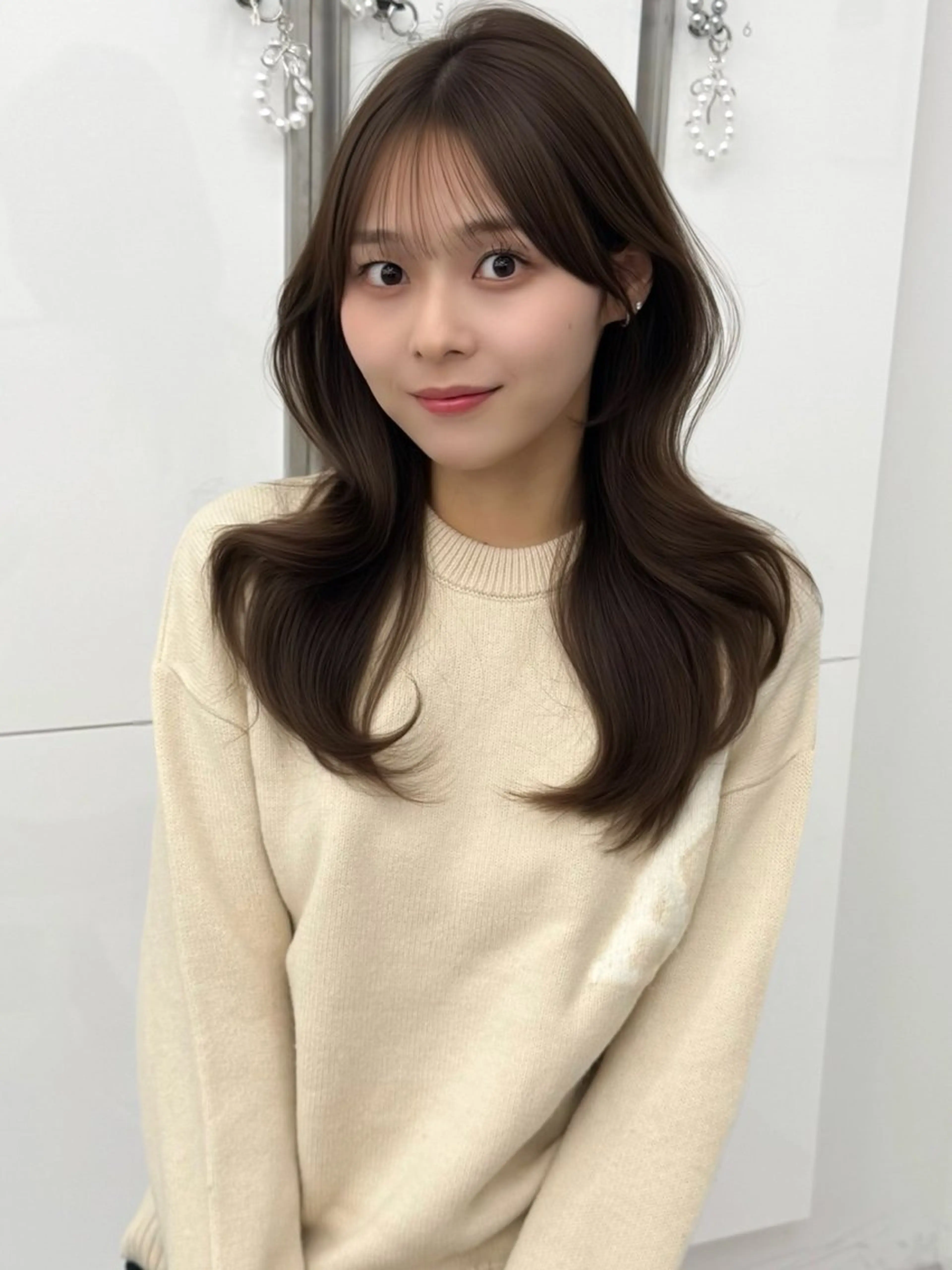 ミディアム カラー ヘアアレンジ カット ヘアカラー トリートメント 顔周り&ミディアム 特化/池袋/kokiのヘアスタイル