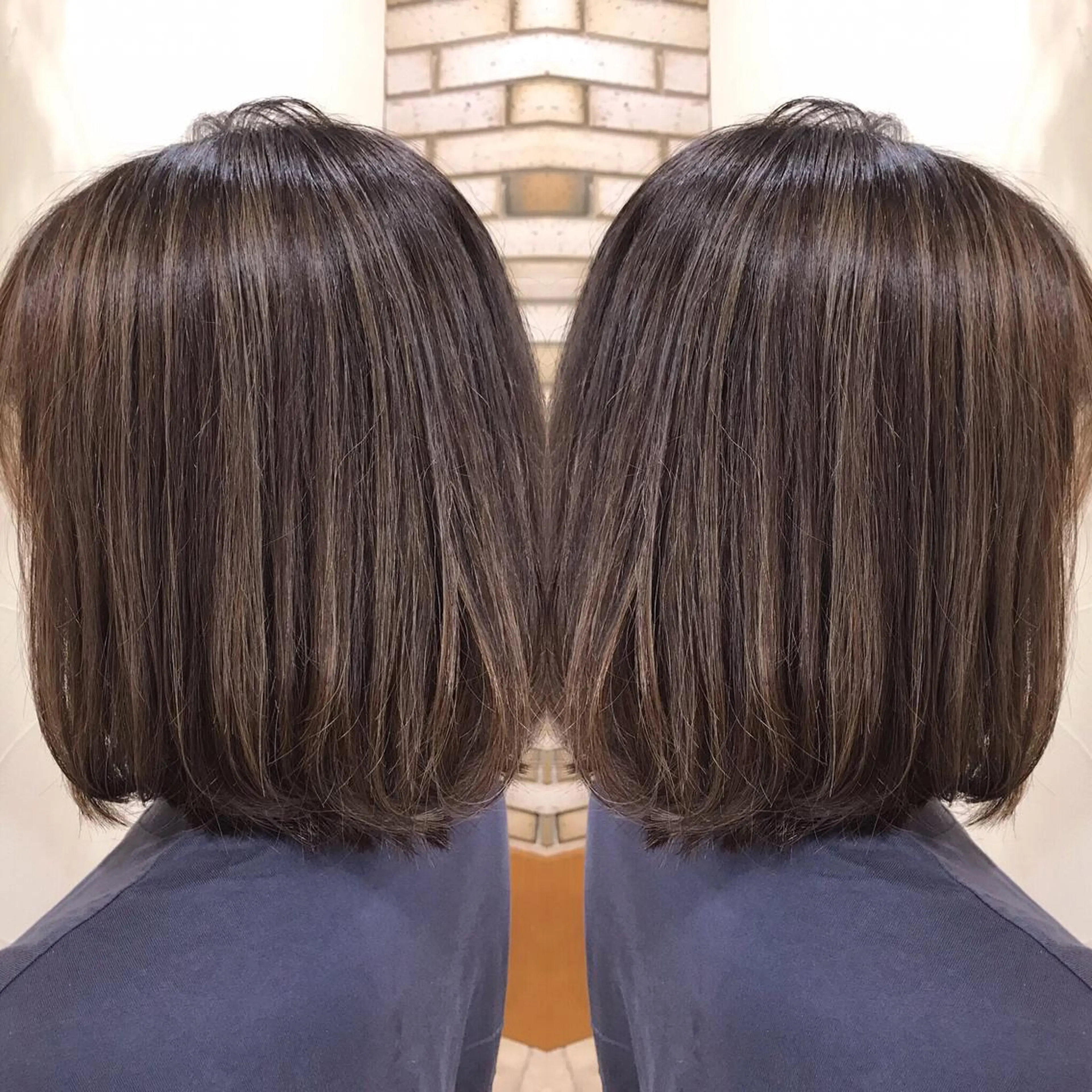 ミディアム カラー 透明感カラー・ 髪質改善🩵イケダのヘアスタイル