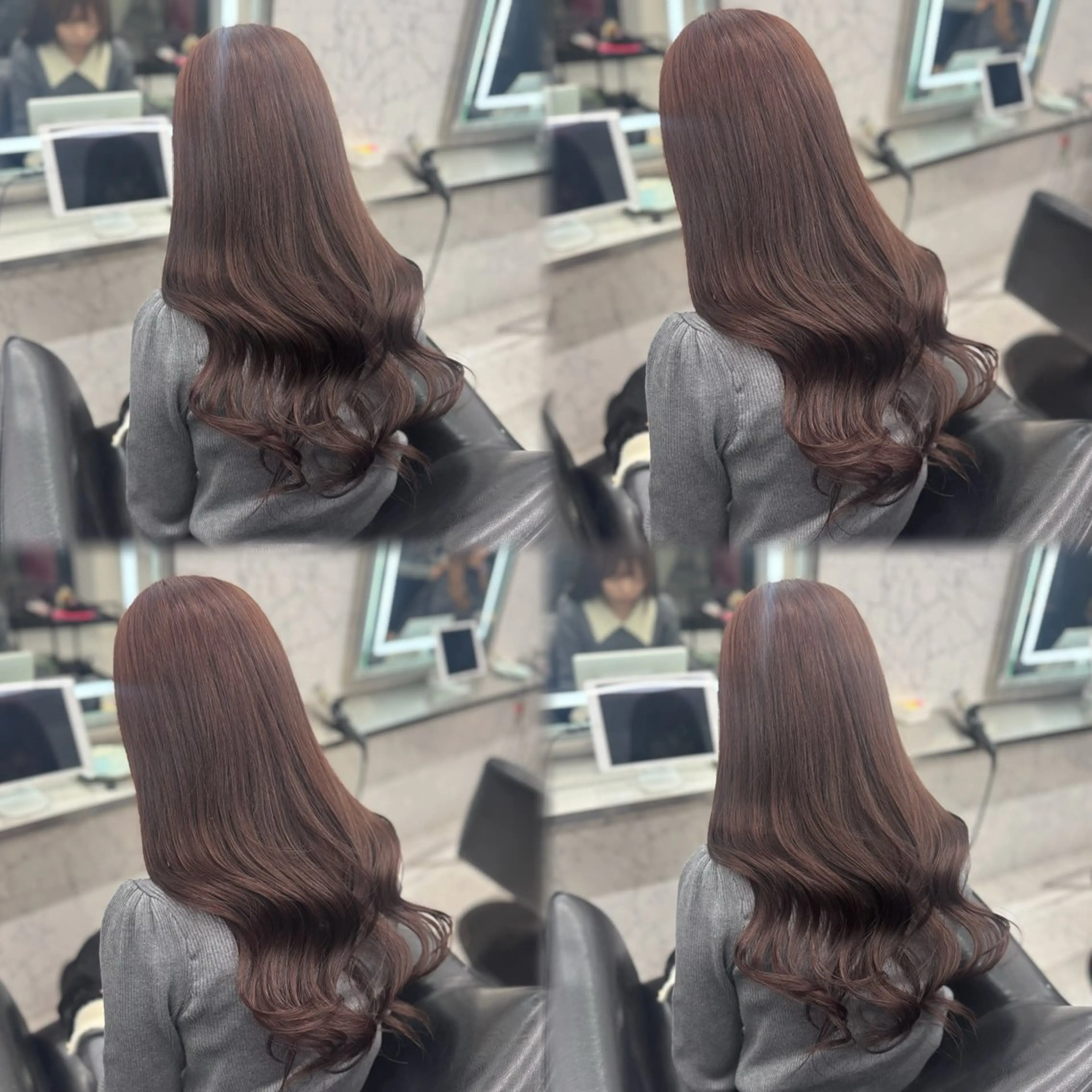 ロング カラー ハイトーンカラー ヨシンモリ 韓国風ヘア JPCY MIRIYAのヘアスタイル
