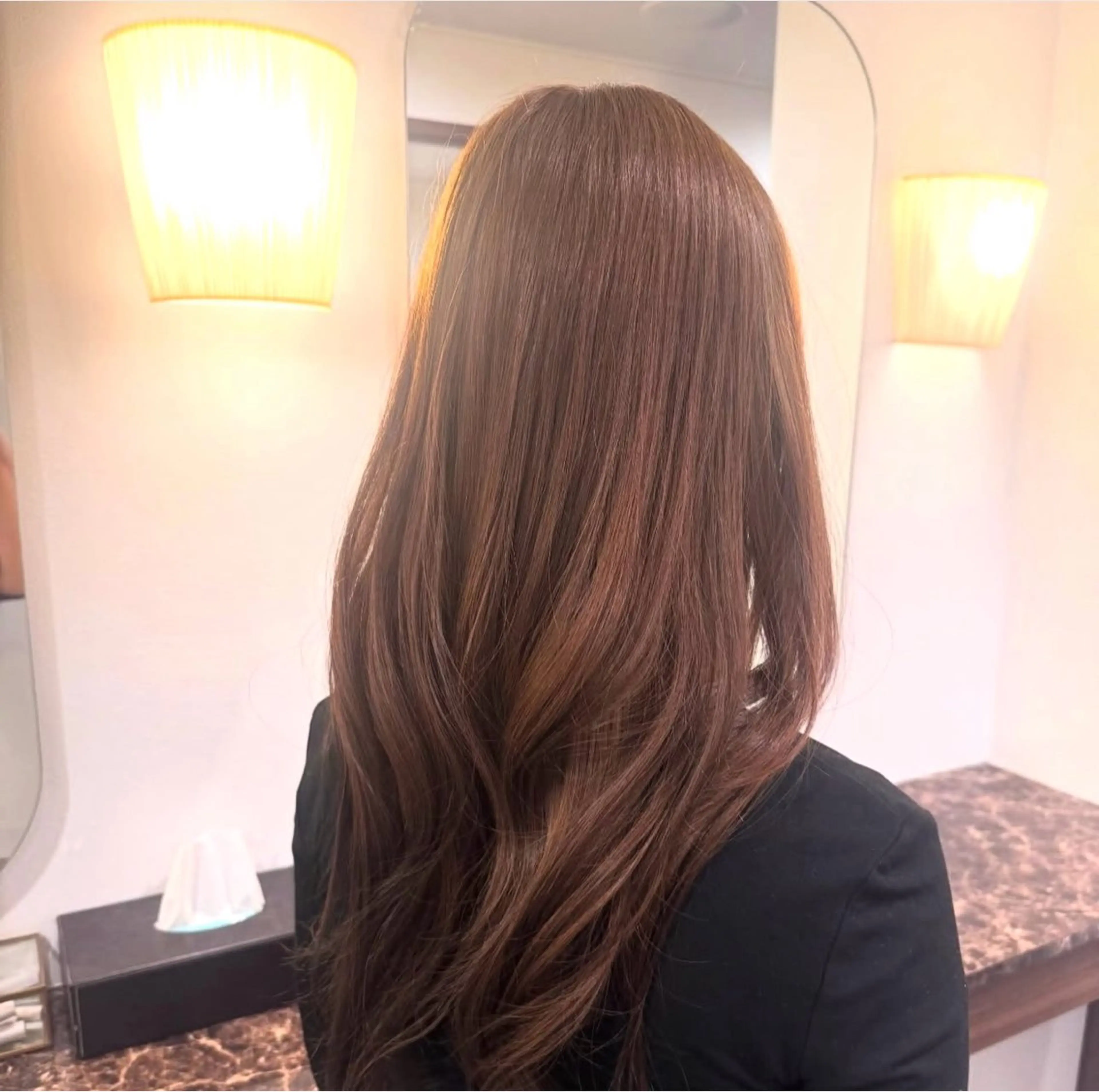 ロング カラー ベージュカラー ヘーゼル ヘアカラー Ako / カラーモデル募集のヘアスタイル