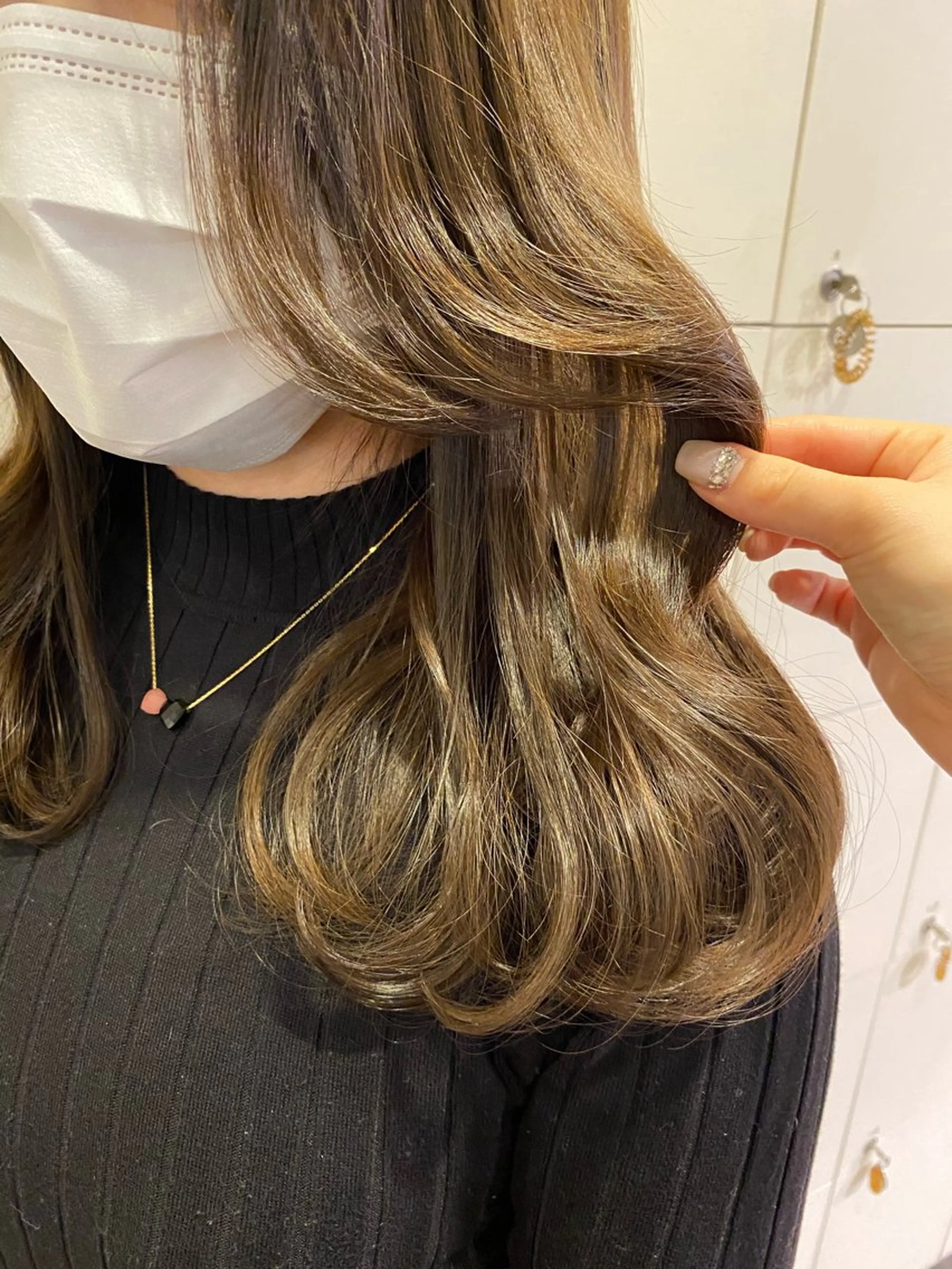 セミロング カラー knock【ノック】所属・烏丸韓国ヘア🇰🇷 ayaka🎀のヘアスタイル