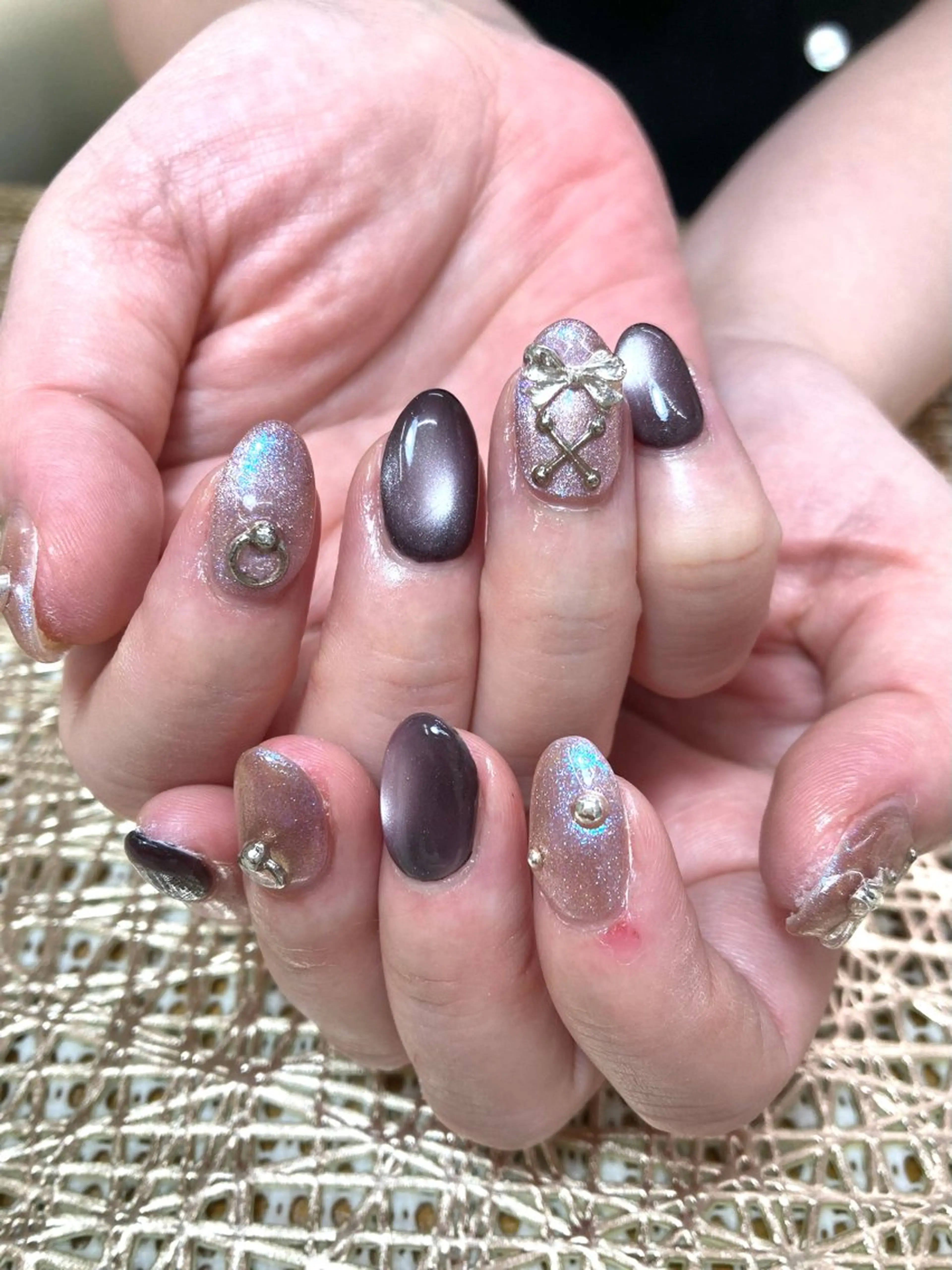 ネイル マグネットネイル nail atelier  new moon所属・new moon 森のネイルデザイン