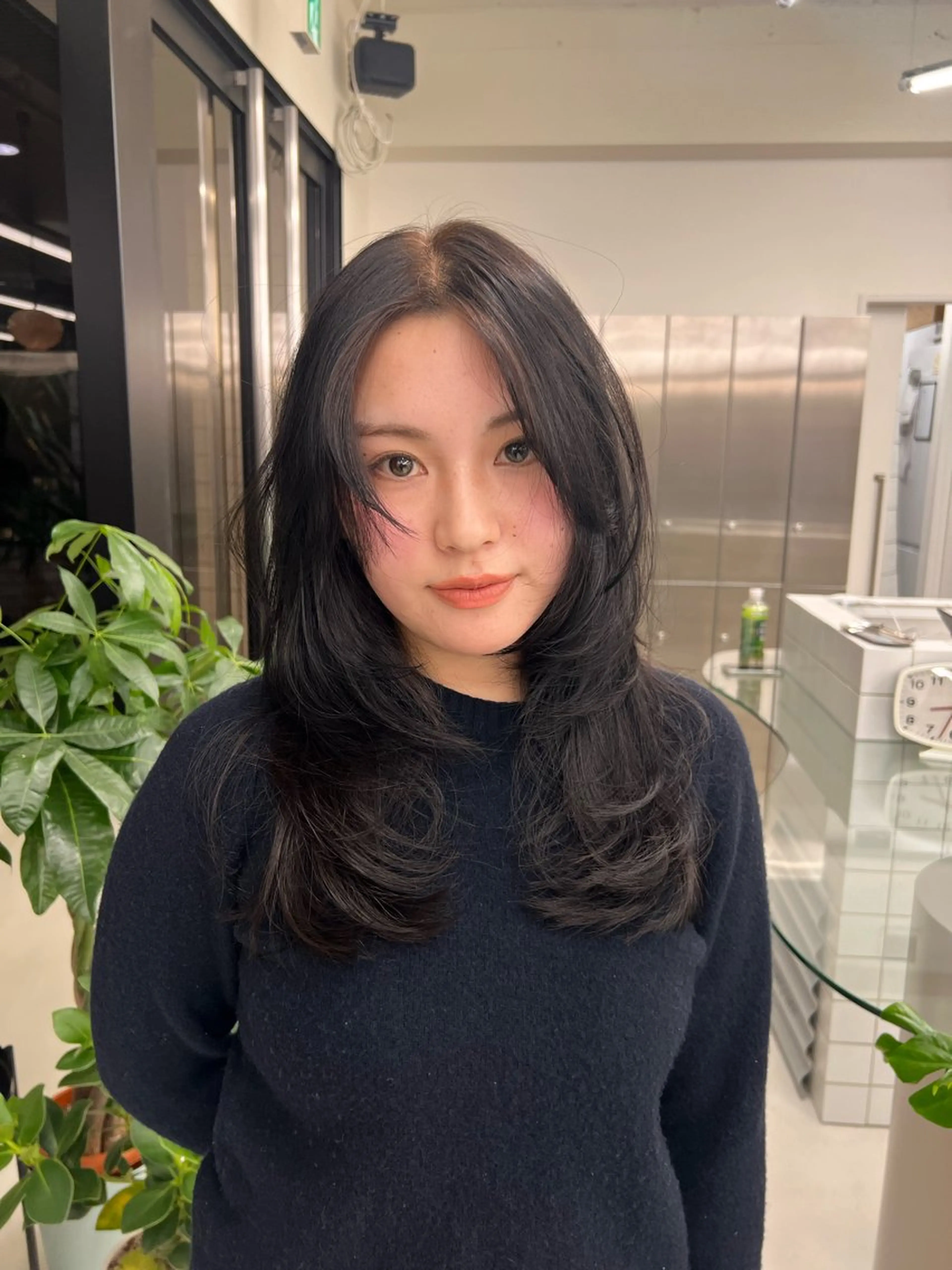 ロング レイヤーカット/ パーマ‪/表参道のヘアスタイル