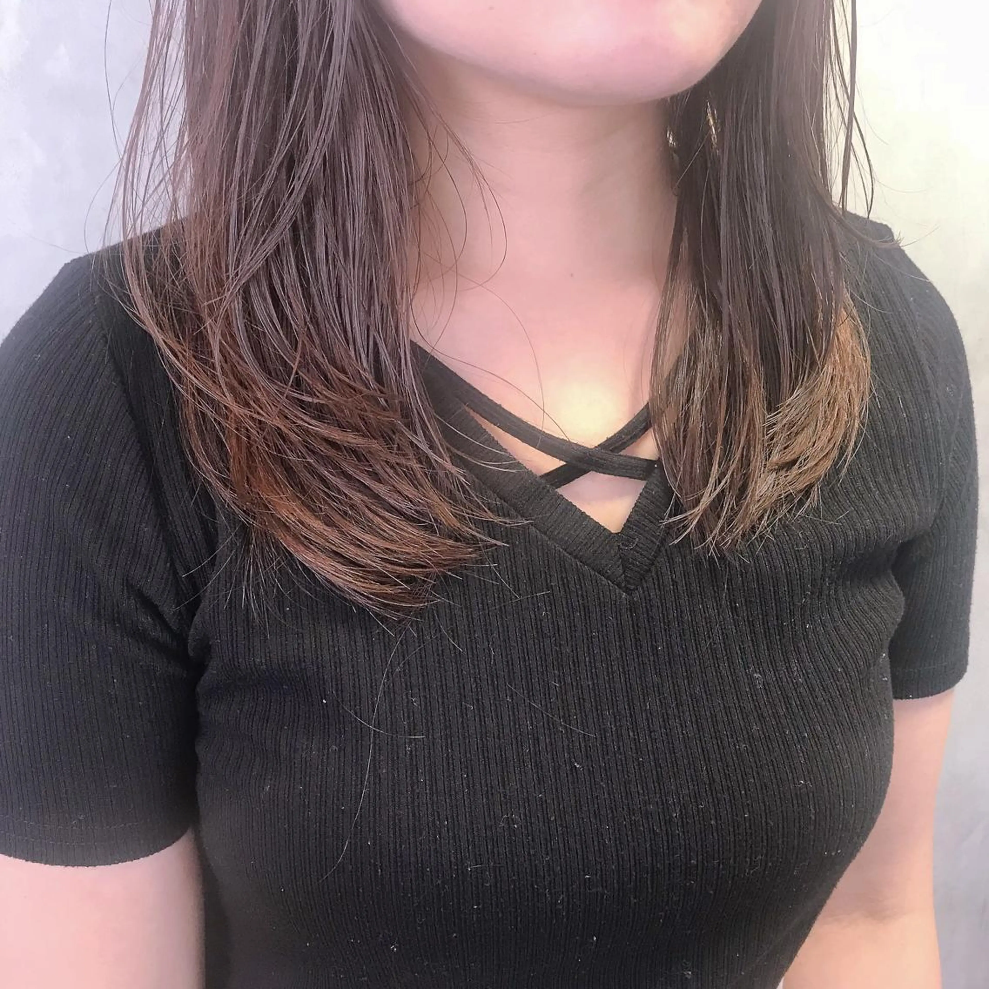 ミディアム カラー ヘアアレンジ ベージュカラー ミルクティーベージュ stylist/蛯谷 珠里のヘアスタイル