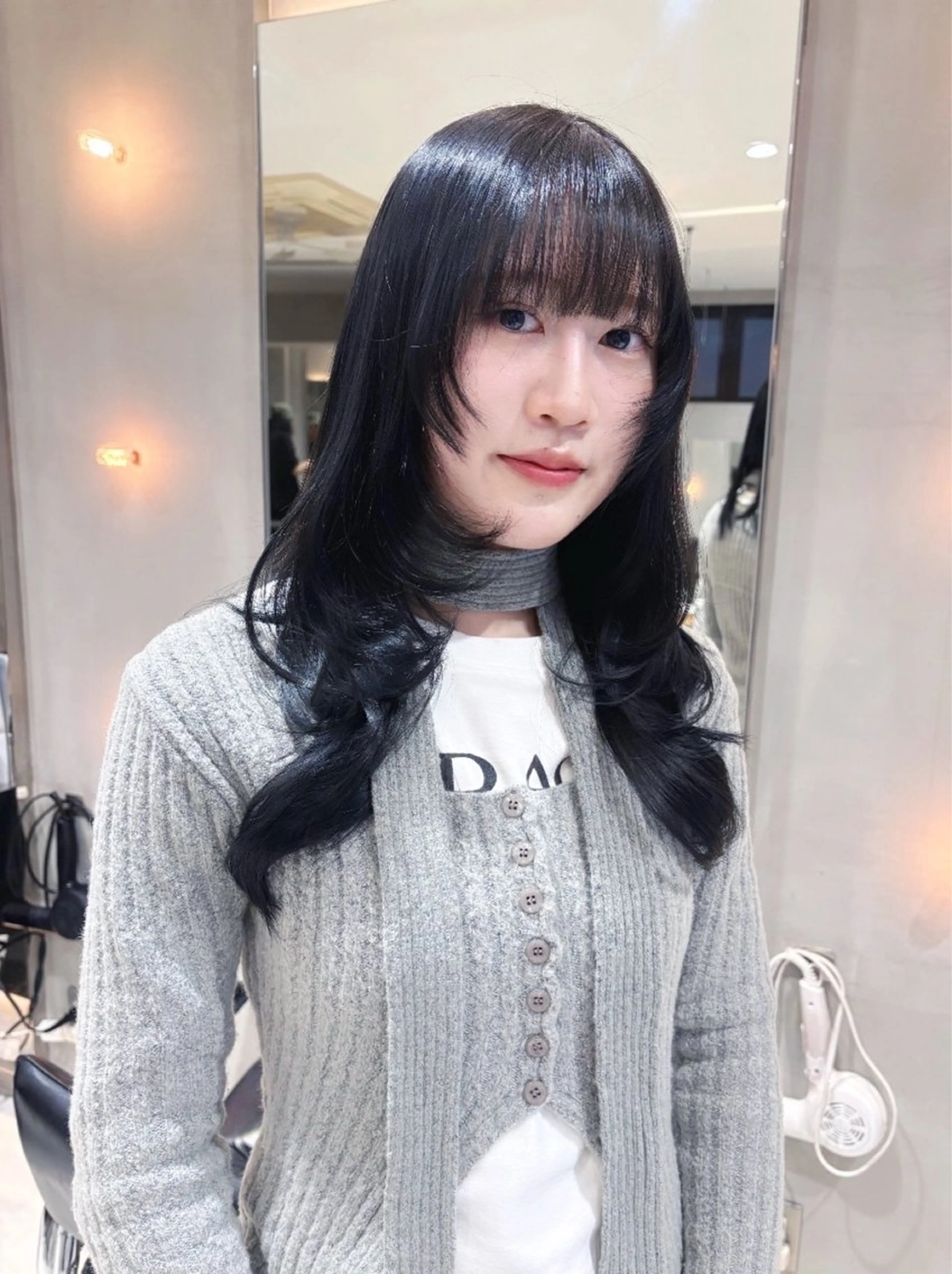 ロング カラー 韓国風ヘア カット ヘアカラー ワンホン/韓国ヘア 🤍amiのヘアスタイル