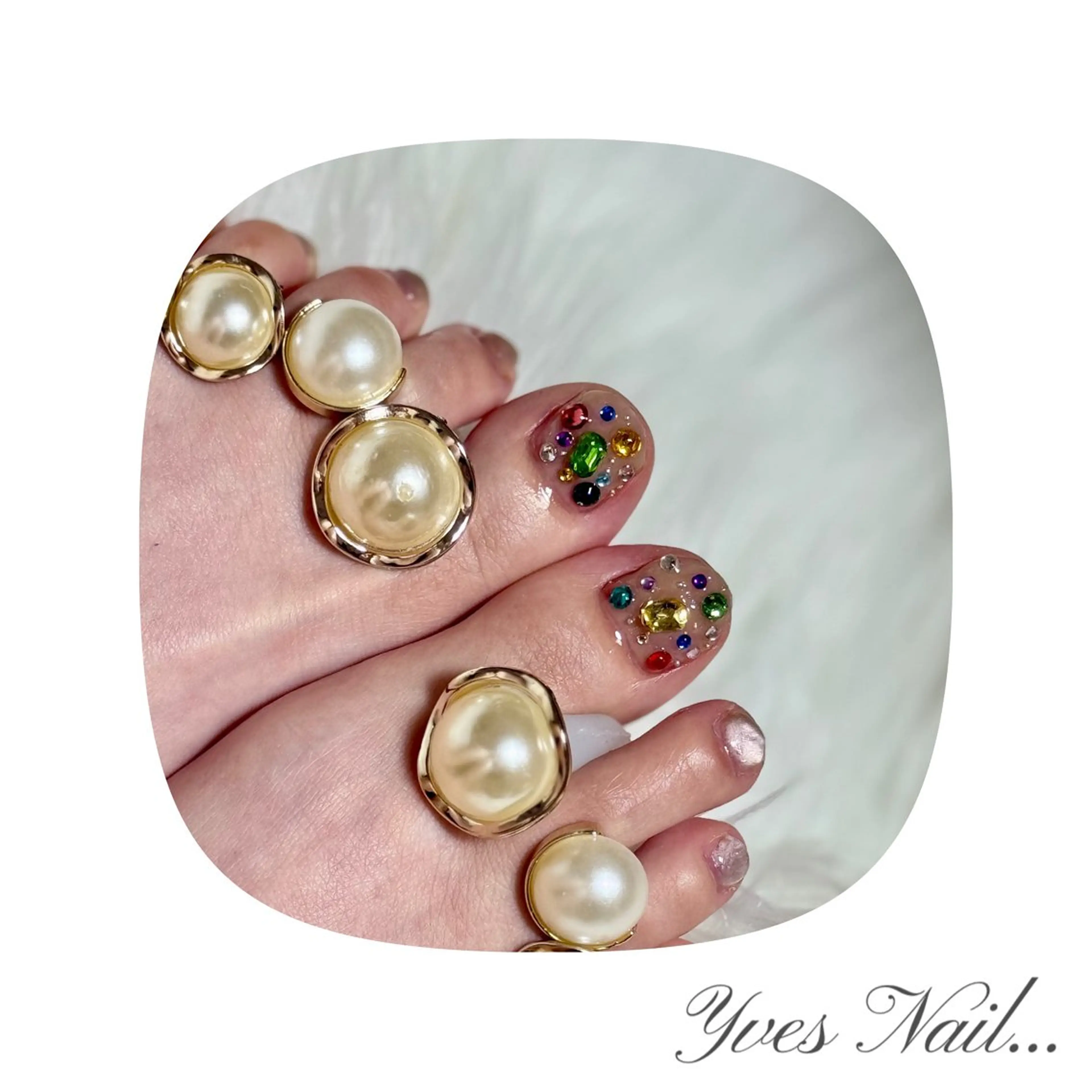 ネイル マグネットネイル ストーンネイル フットネイル kanno yのネイルデザイン