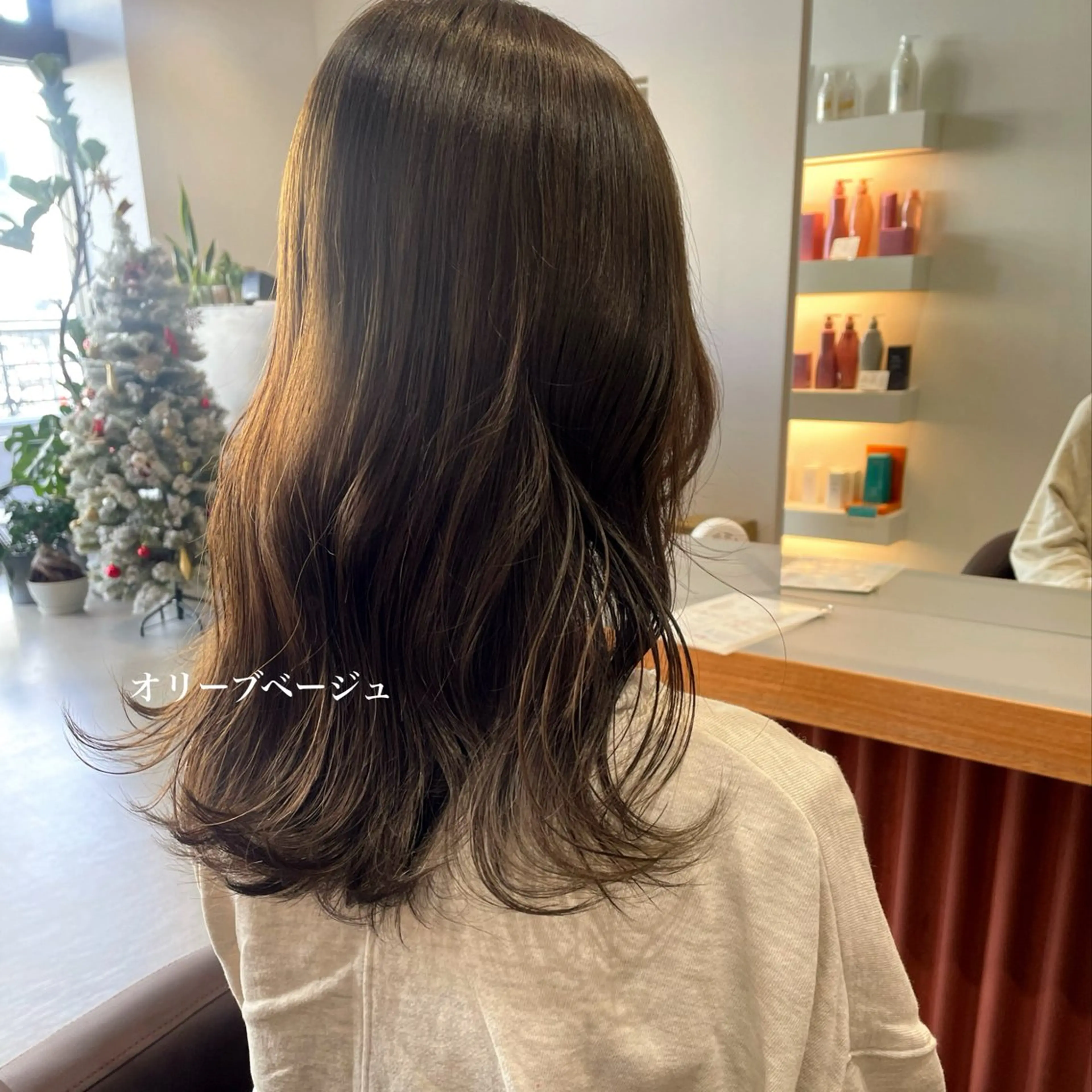 ミディアム カラー ベージュカラー オリーブベージュ カット ヘアカラー トリートメント 北九州美容室 🕊️わかな✂︎のヘアスタイル