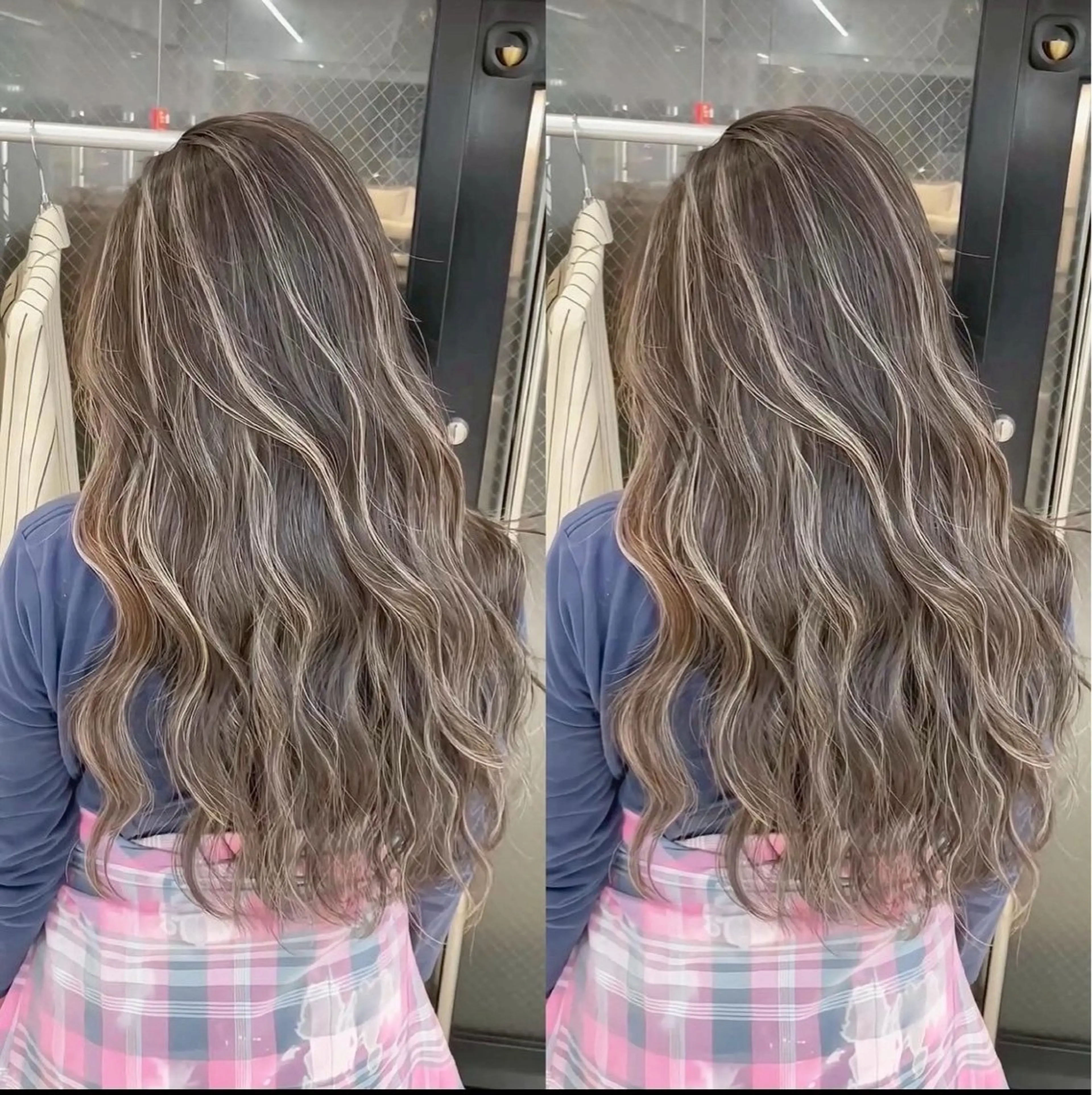 ロング カラー ヘアカラー 表参道/ハイライト バレイヤージュのヘアスタイル