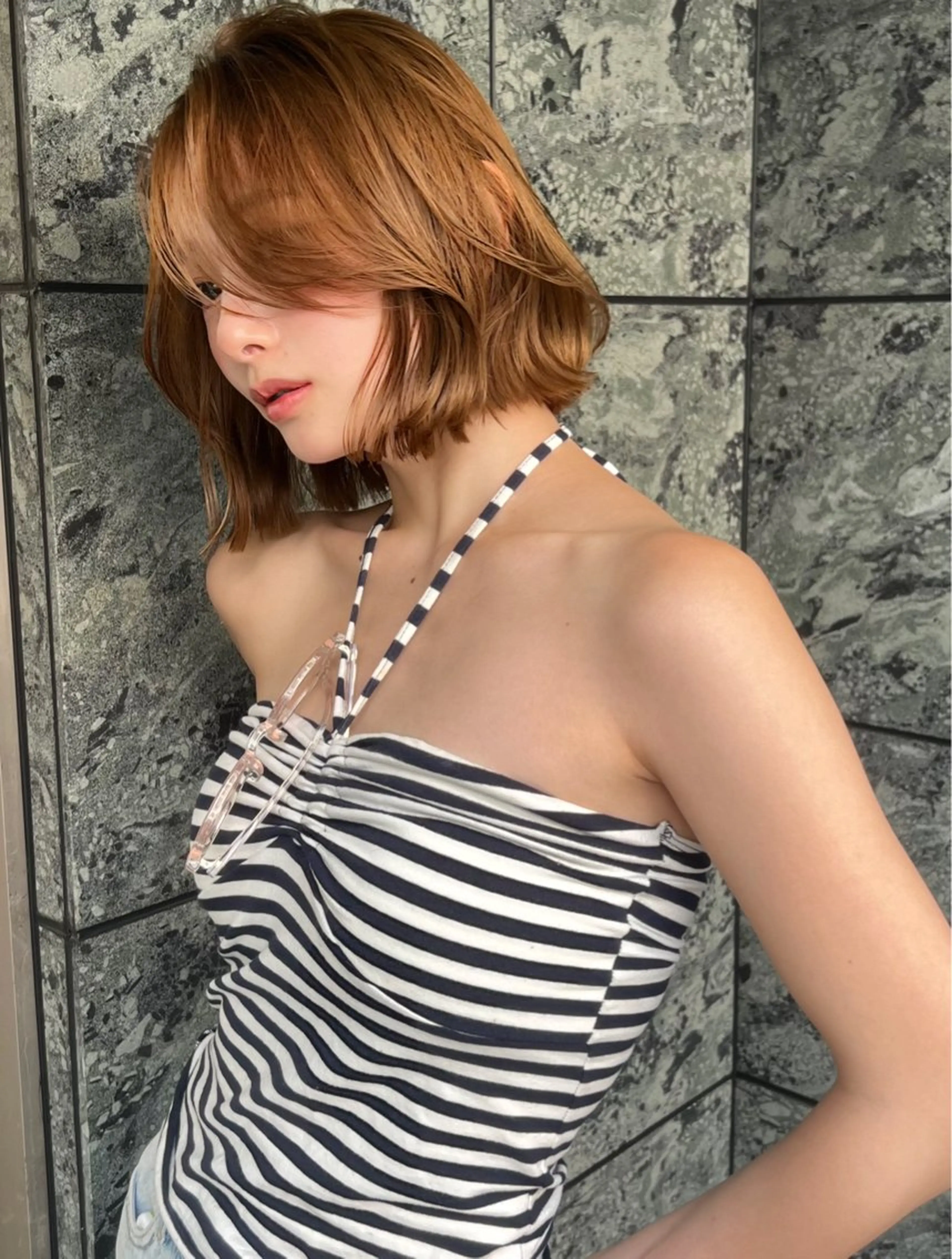 ショート カラー 小顔カット 小顔ボブ jilblanカホのヘアスタイル