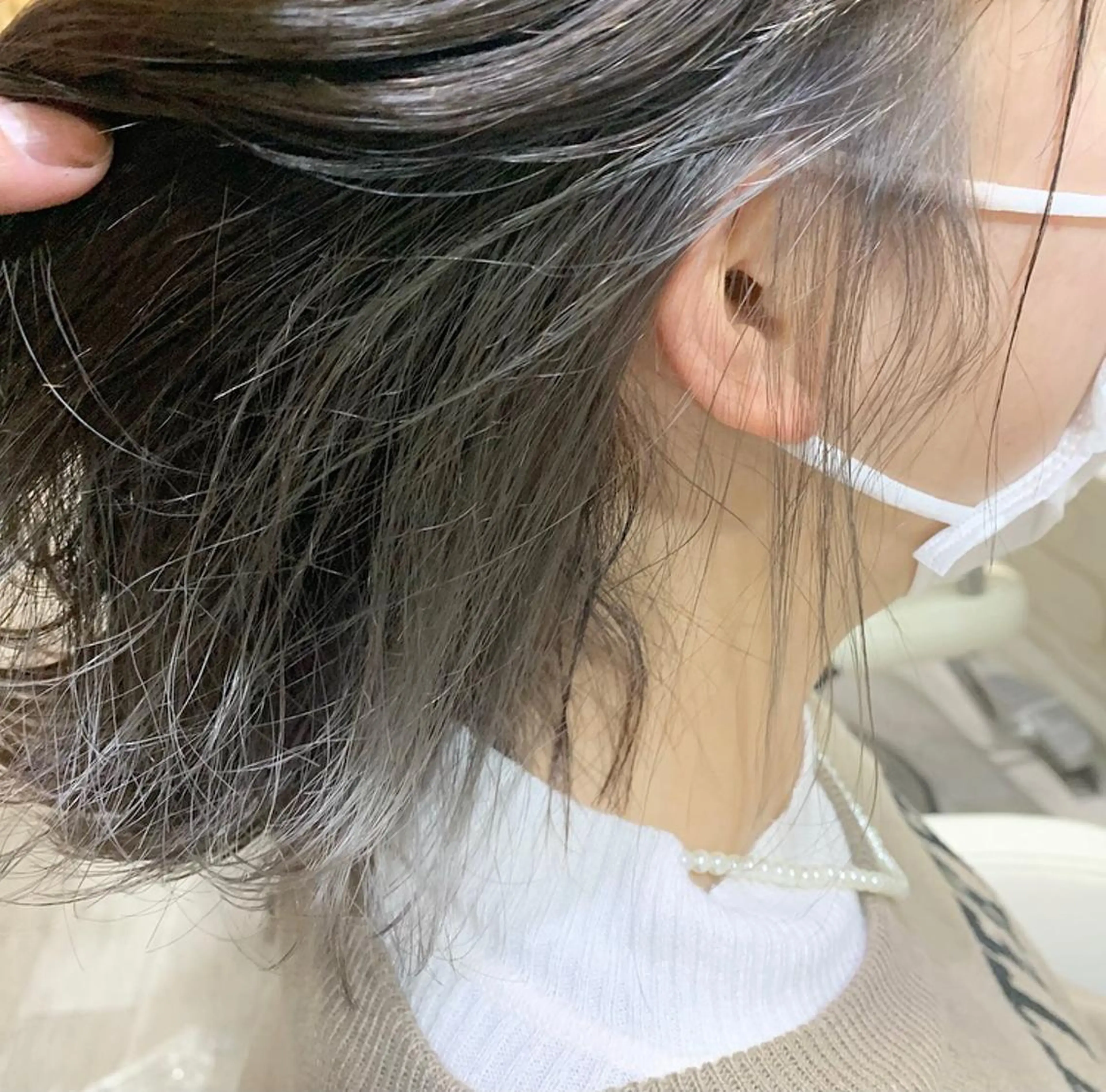 ミディアム カラー グレージュ カラー特化美容師 なかもと たつひろのヘアスタイル
