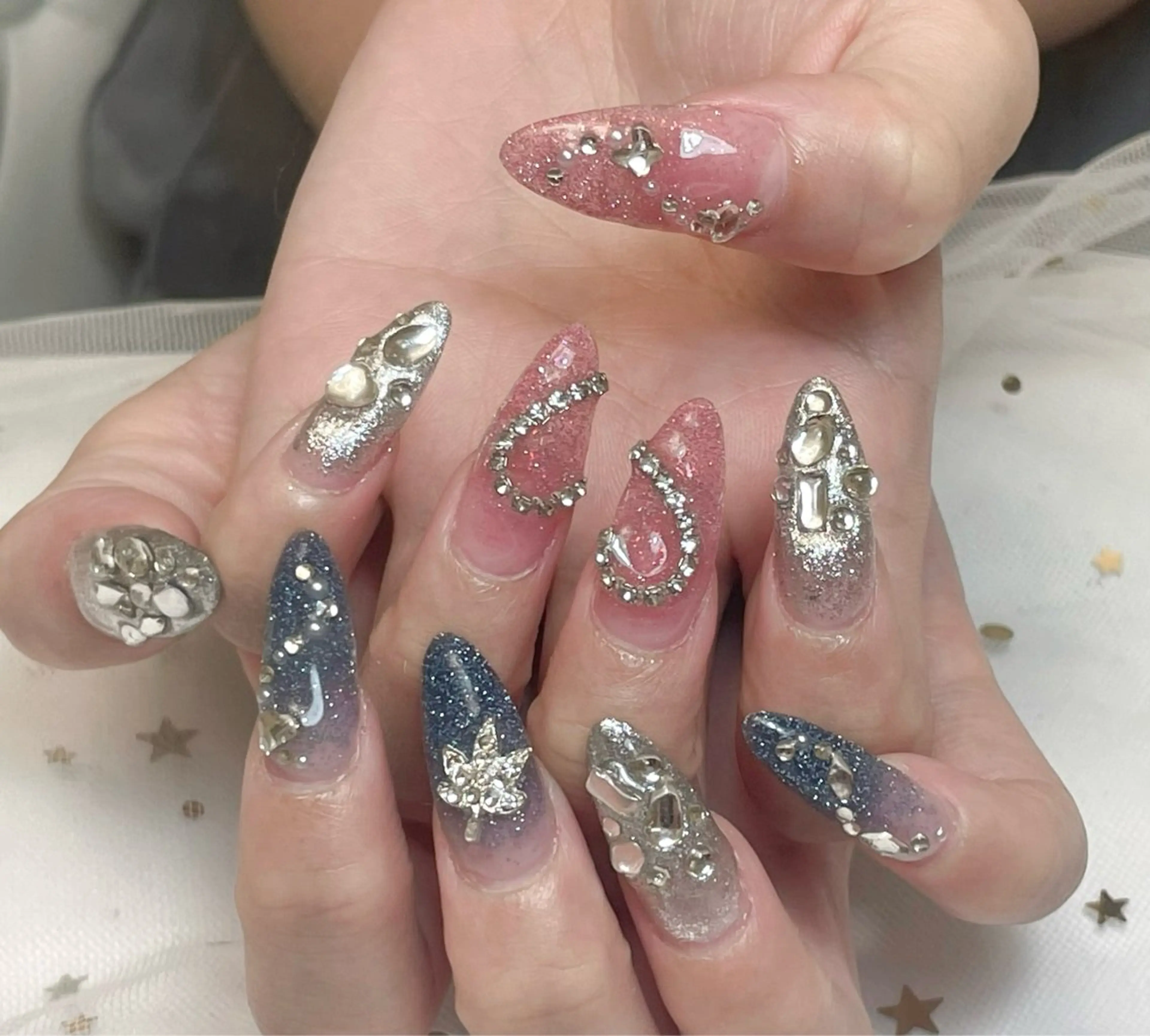 ネイル 長さだし/持込/ ins風ネイル/Umのネイルデザイン