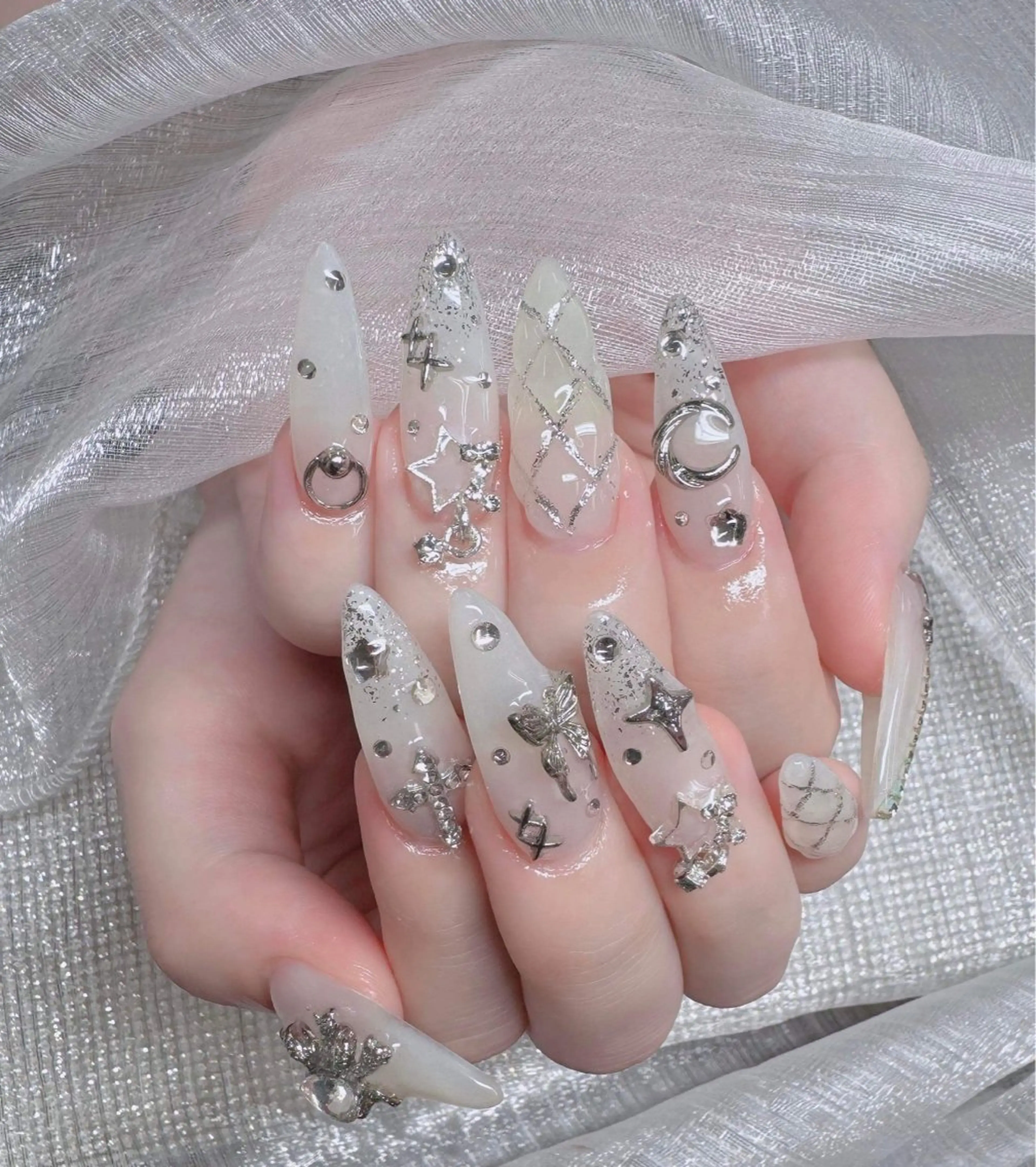 ネイル アートネイル フレンチネイル ジェルネイル 韓国ネイル マグネットネイル Lenie Shinokuboのネイルデザイン