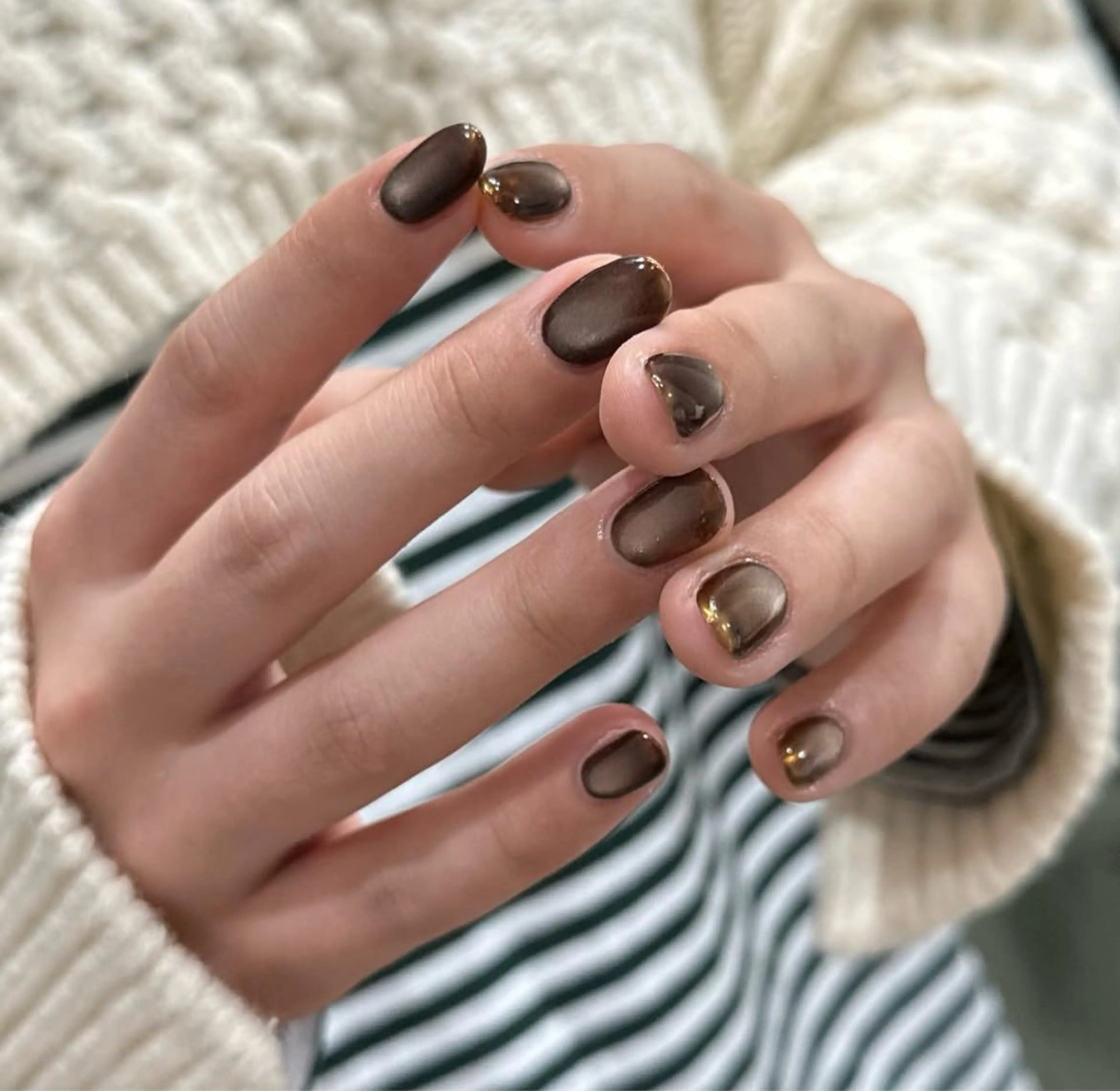 ネイル アートネイル オーロラネイル クリアネイル 長さ出し フレンチネイル ハンドネイル ハンドケア K Kのネイルデザイン