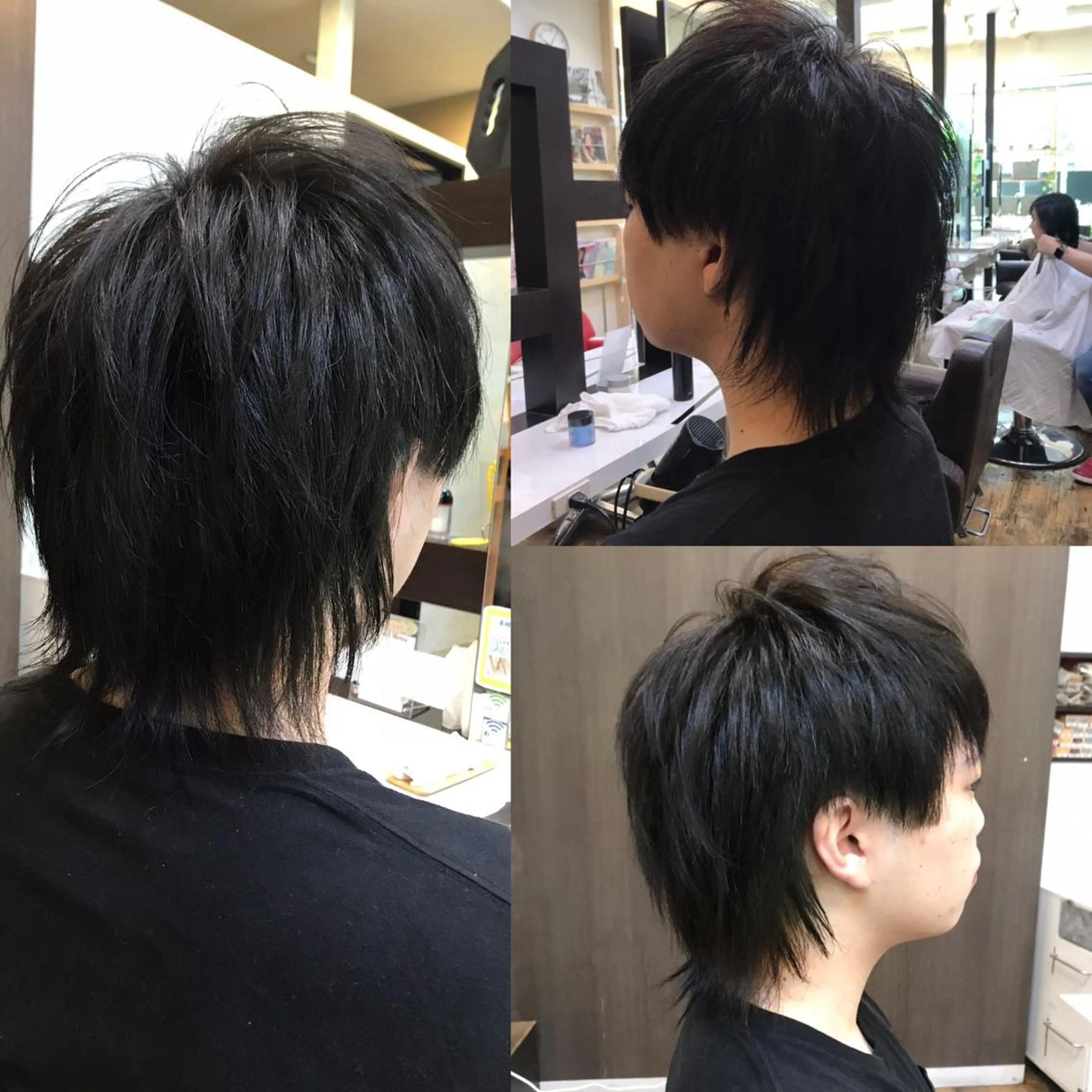 ミディアム メンズ マッシュウルフ マッシュ 刈り上げ メンズウルフカット 外ハネヘア カット 赤羽、髪質改善サロン 吉野リョウスケのヘアスタイル