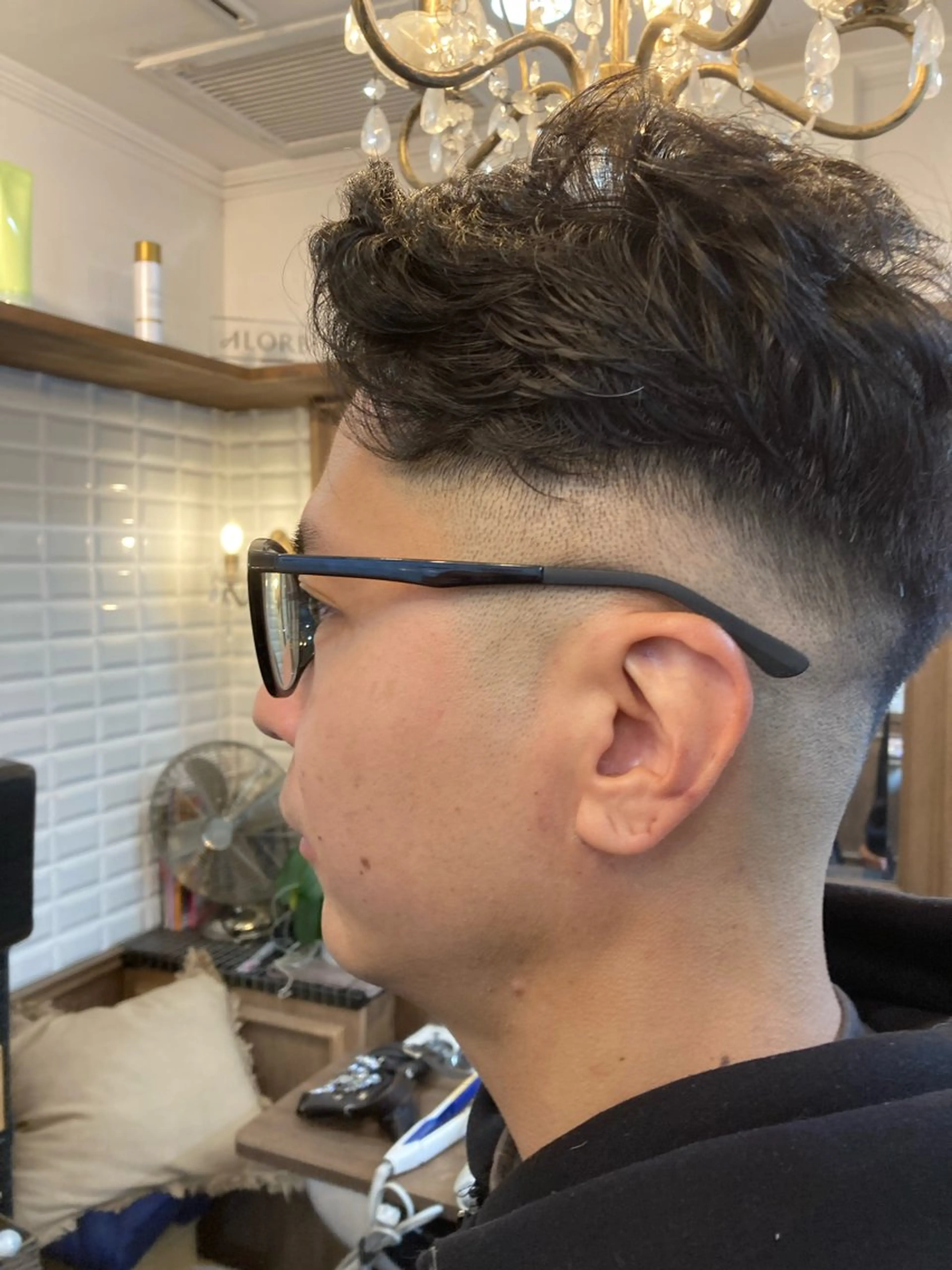 メンズ フェードカット メンズパーマ スキンフェード ルピナス中田店長 山口大地のヘアスタイル