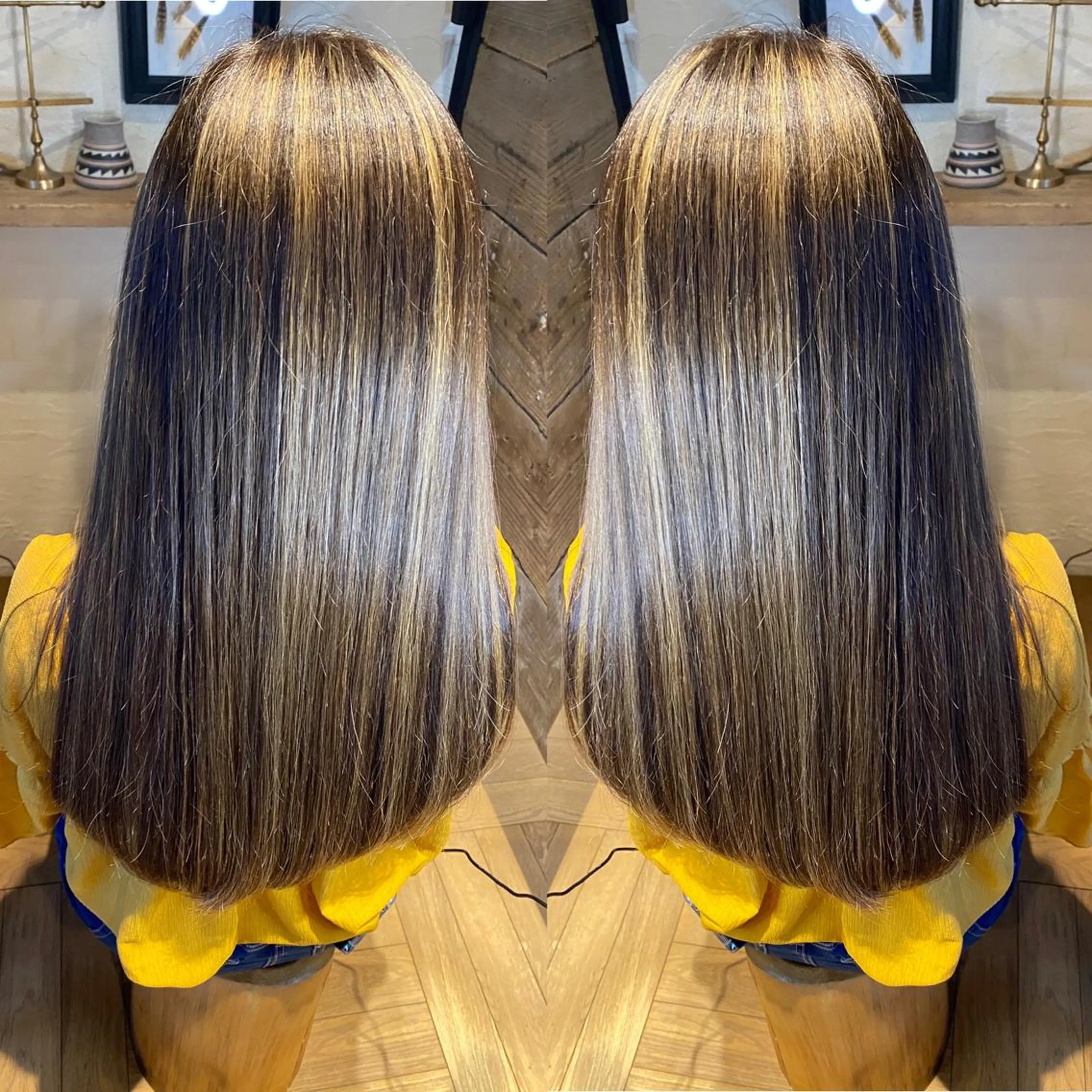 ロング ヘアカラー トリートメント youres hair神楽坂店所属・青木 啓輔のヘアスタイル