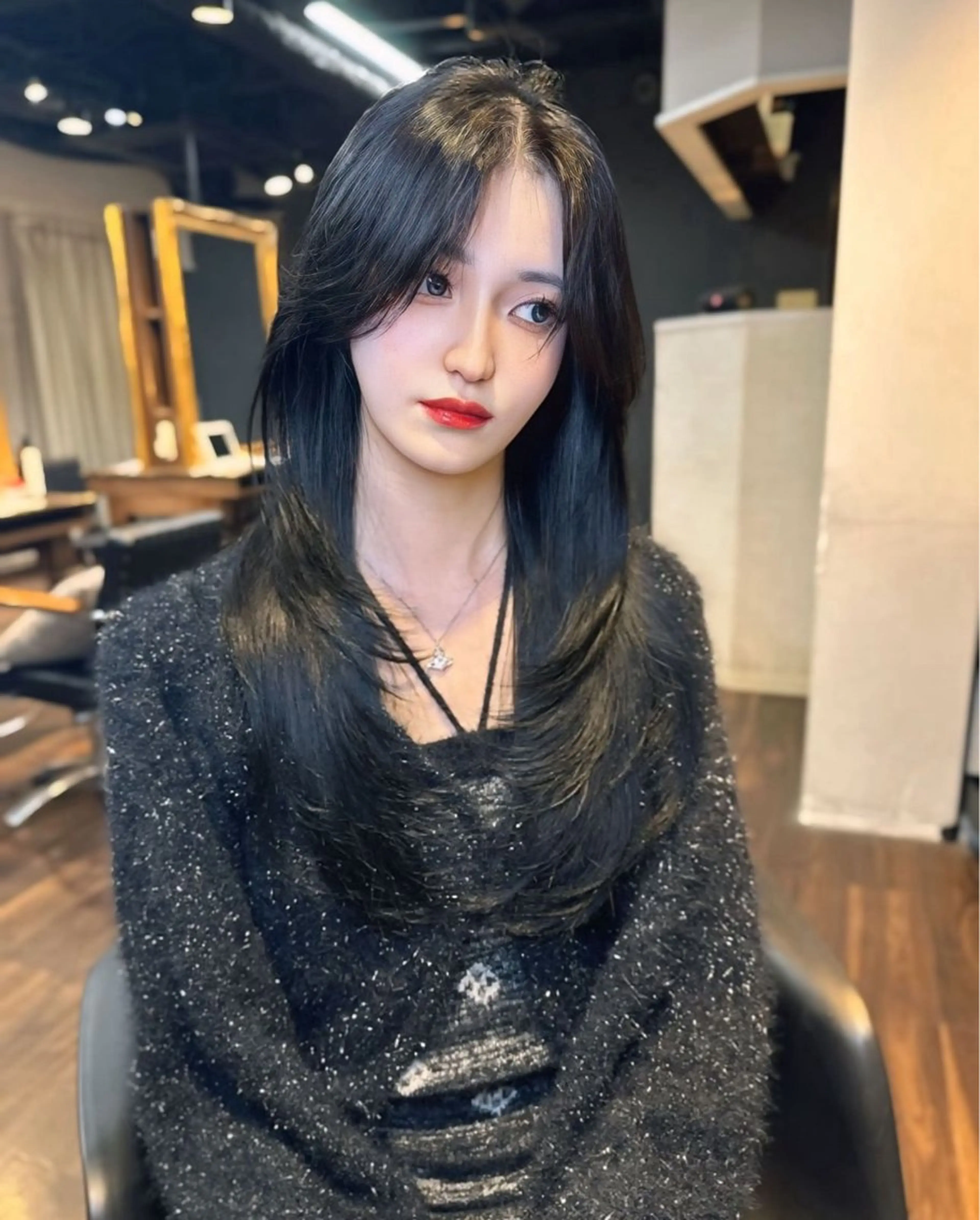 ロング カラー レイヤーカット カット ヘアカラー トリートメント ワンホンヘア ケラチン/Kaitoのヘアスタイル