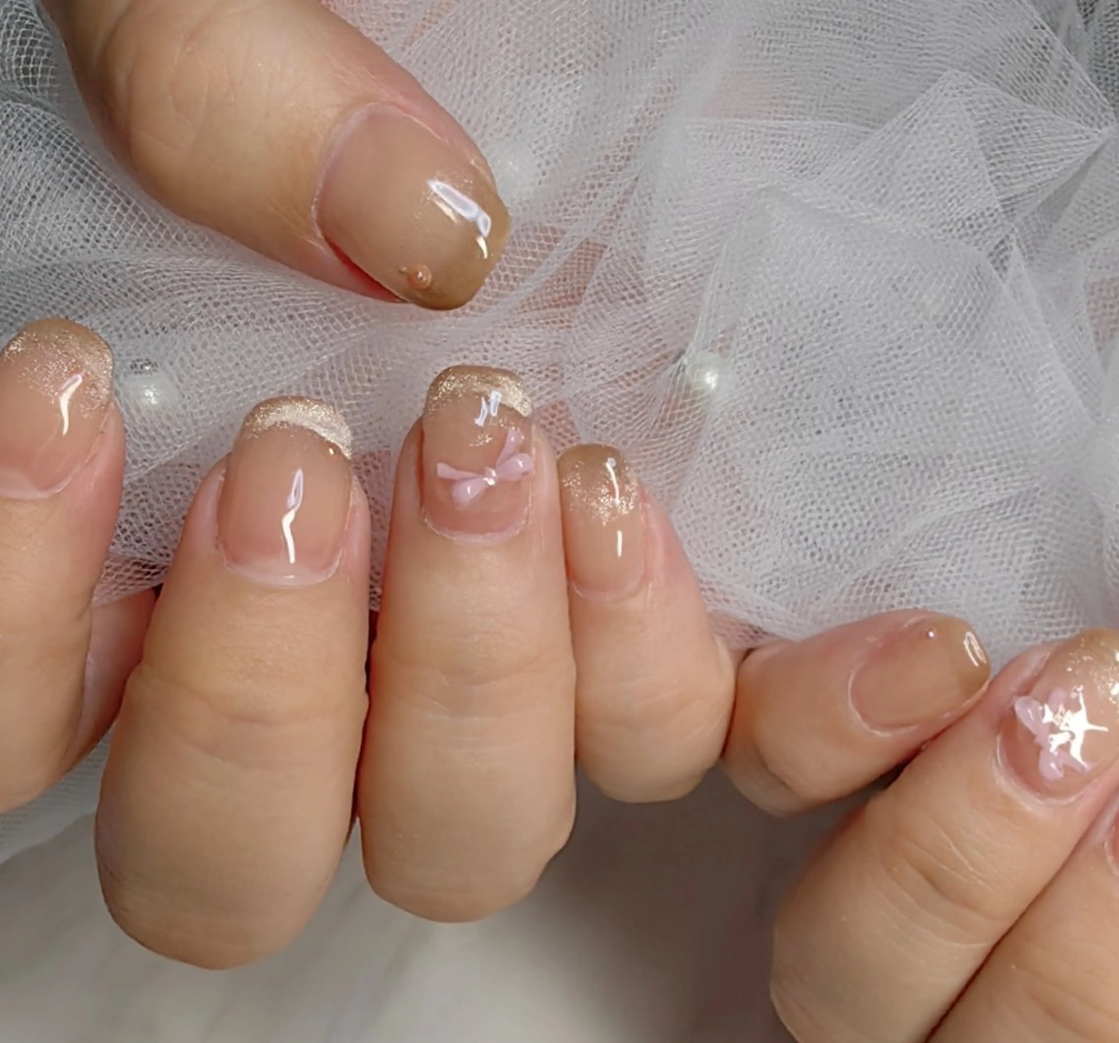 ネイル リボン ハンドネイル reve あやののネイルデザイン