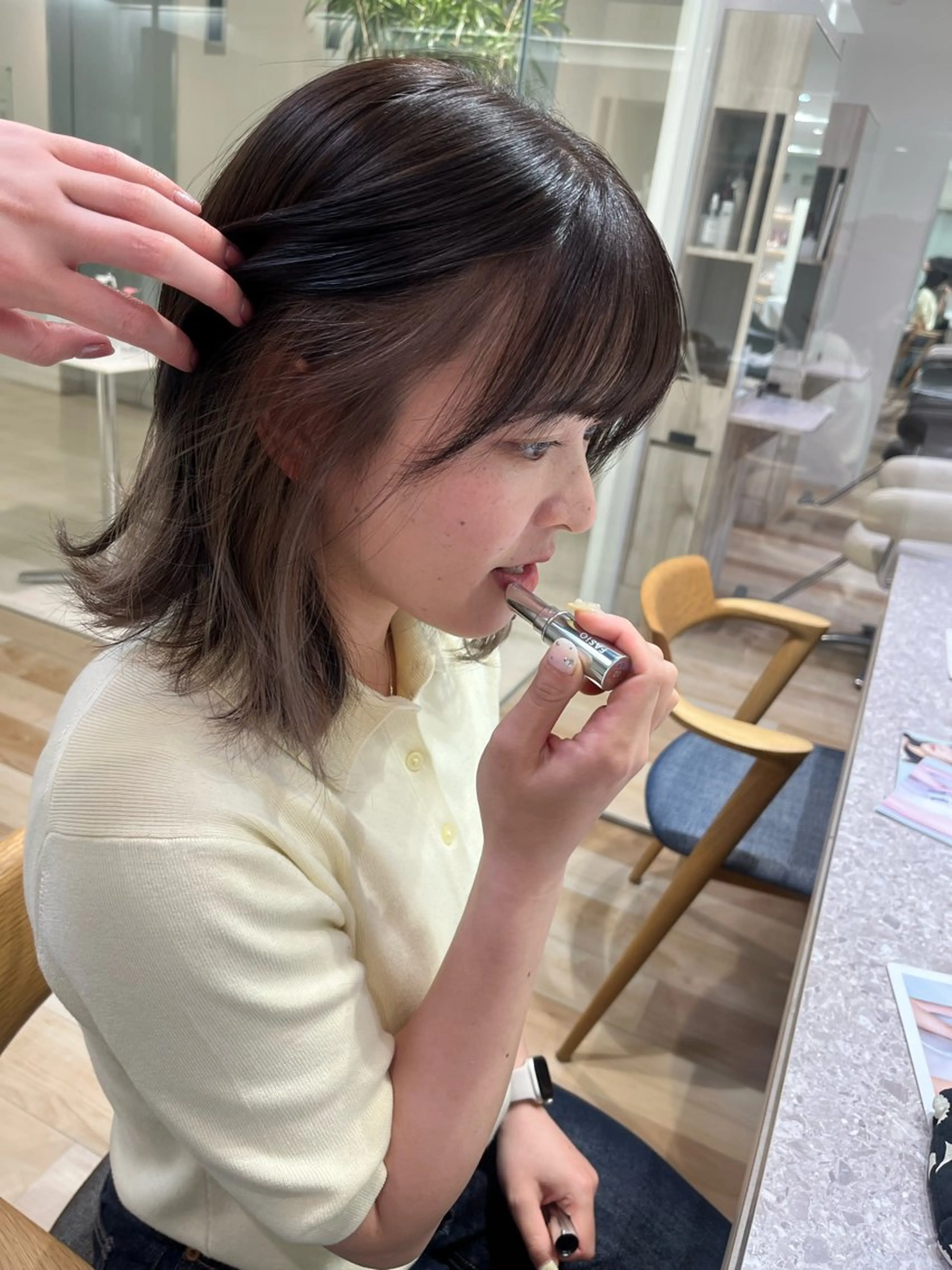 ミディアム カット ヘアカラー 大人かわいい lobec/田代のヘアスタイル