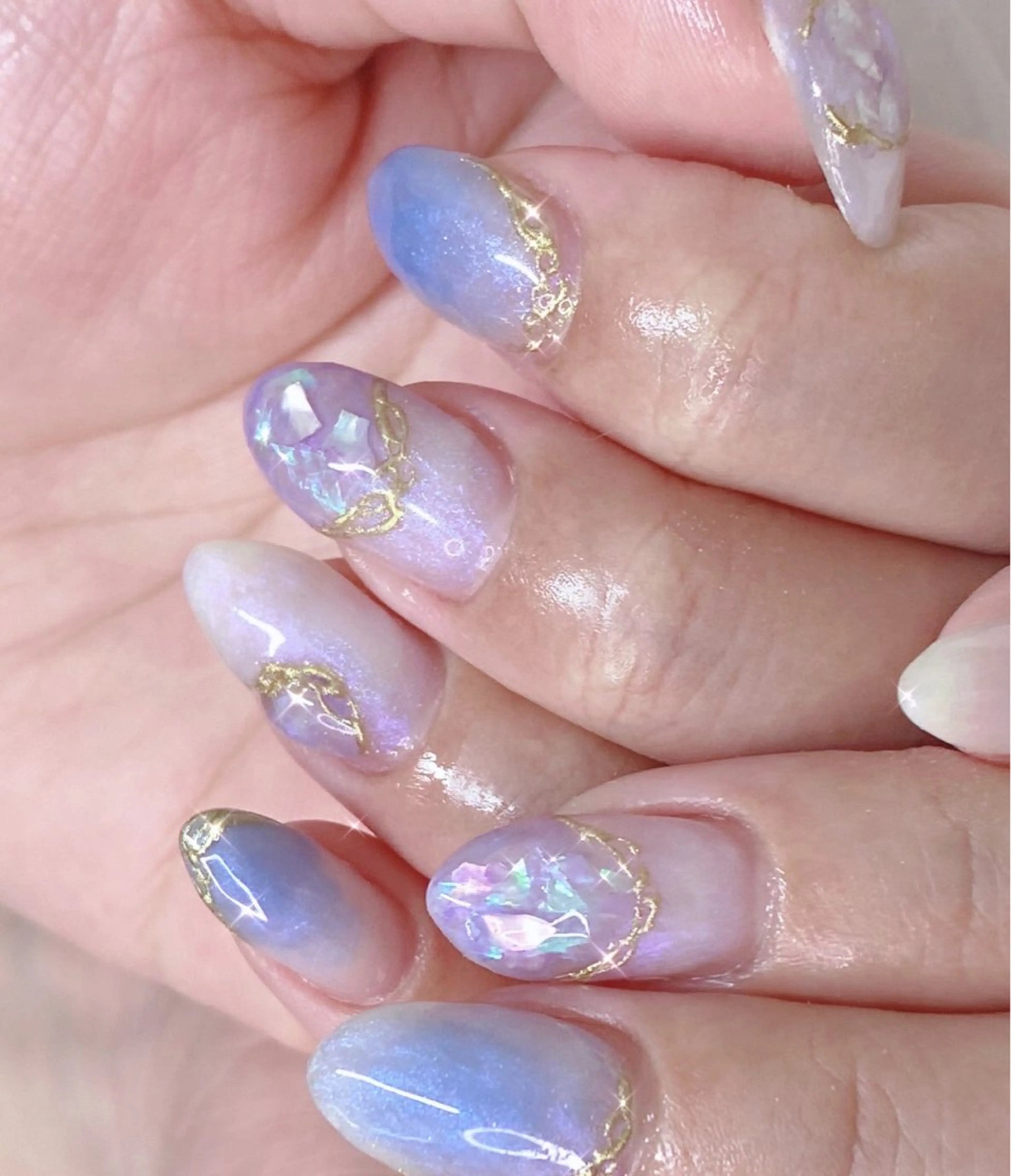 ネイル フットネイル フレンチネイル ジェルネイル ガラスフレンチ 韓国ネイル 大門浜松町 ネイルのネイルデザイン