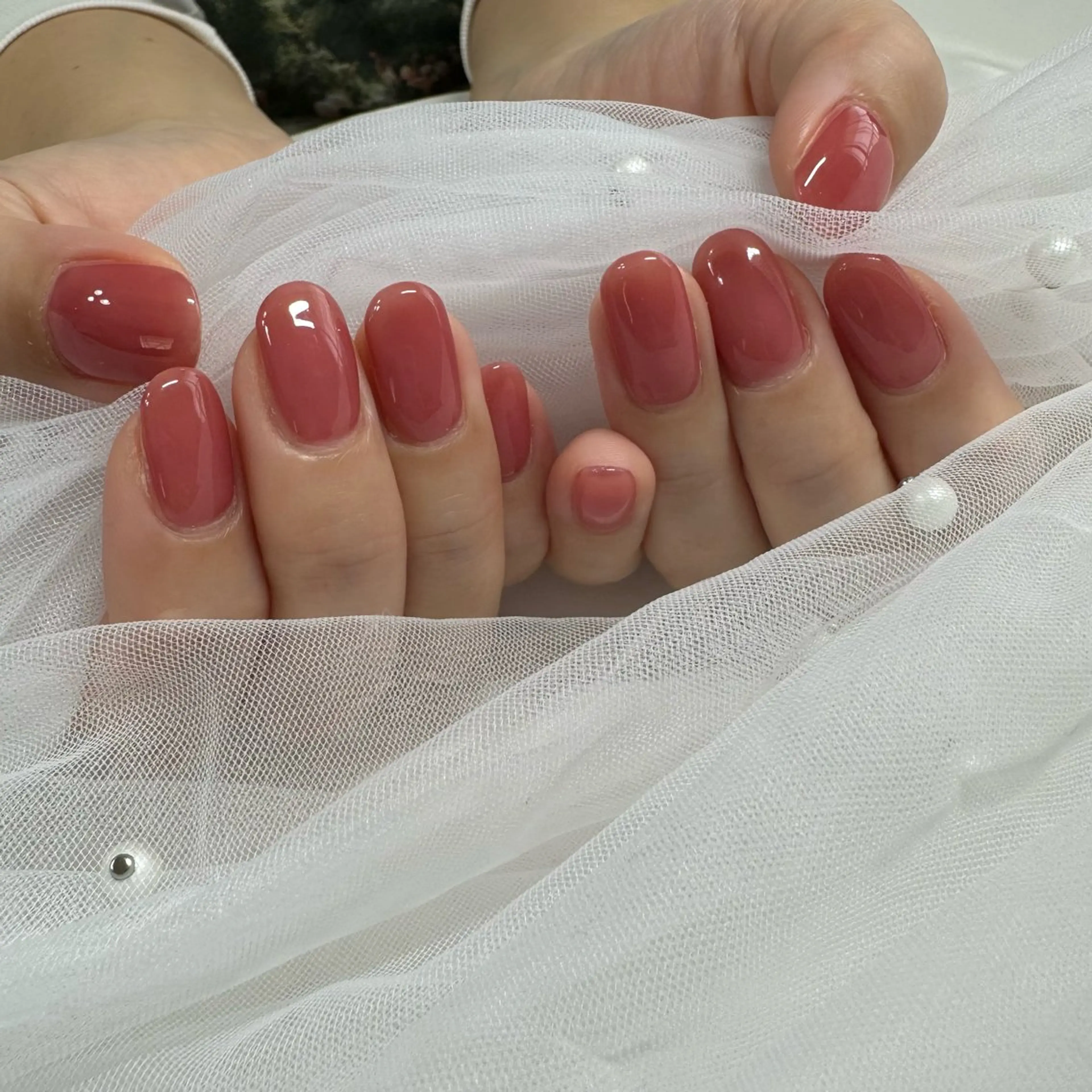 ネイル ワンカラーネイル 東 千夏のネイルデザイン