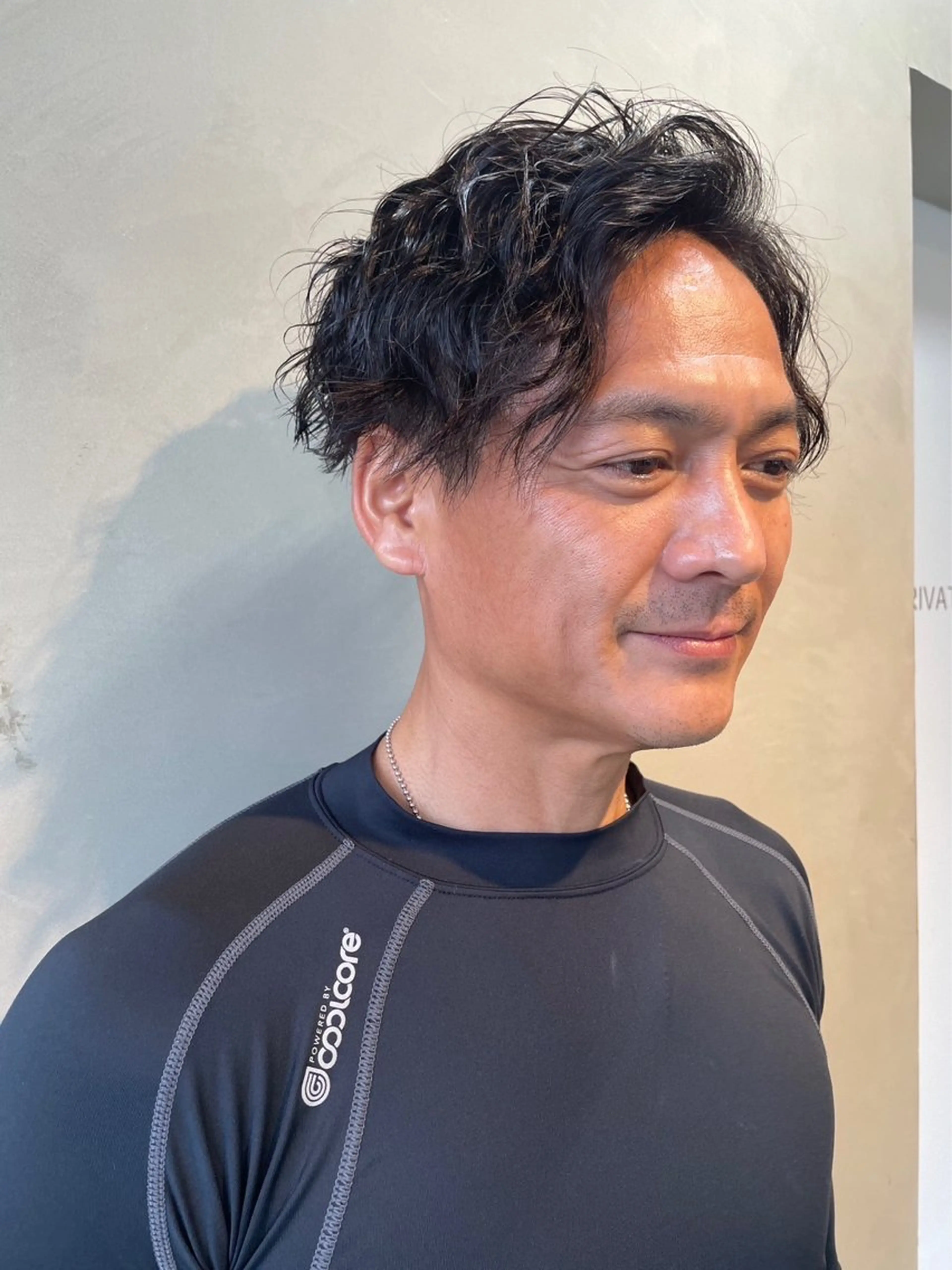 ミディアム メンズ ミディアムパーマ メンズパーマ カット パーマ 🟦ROOM MEN 瀬古　侑輝🟦のヘアスタイル