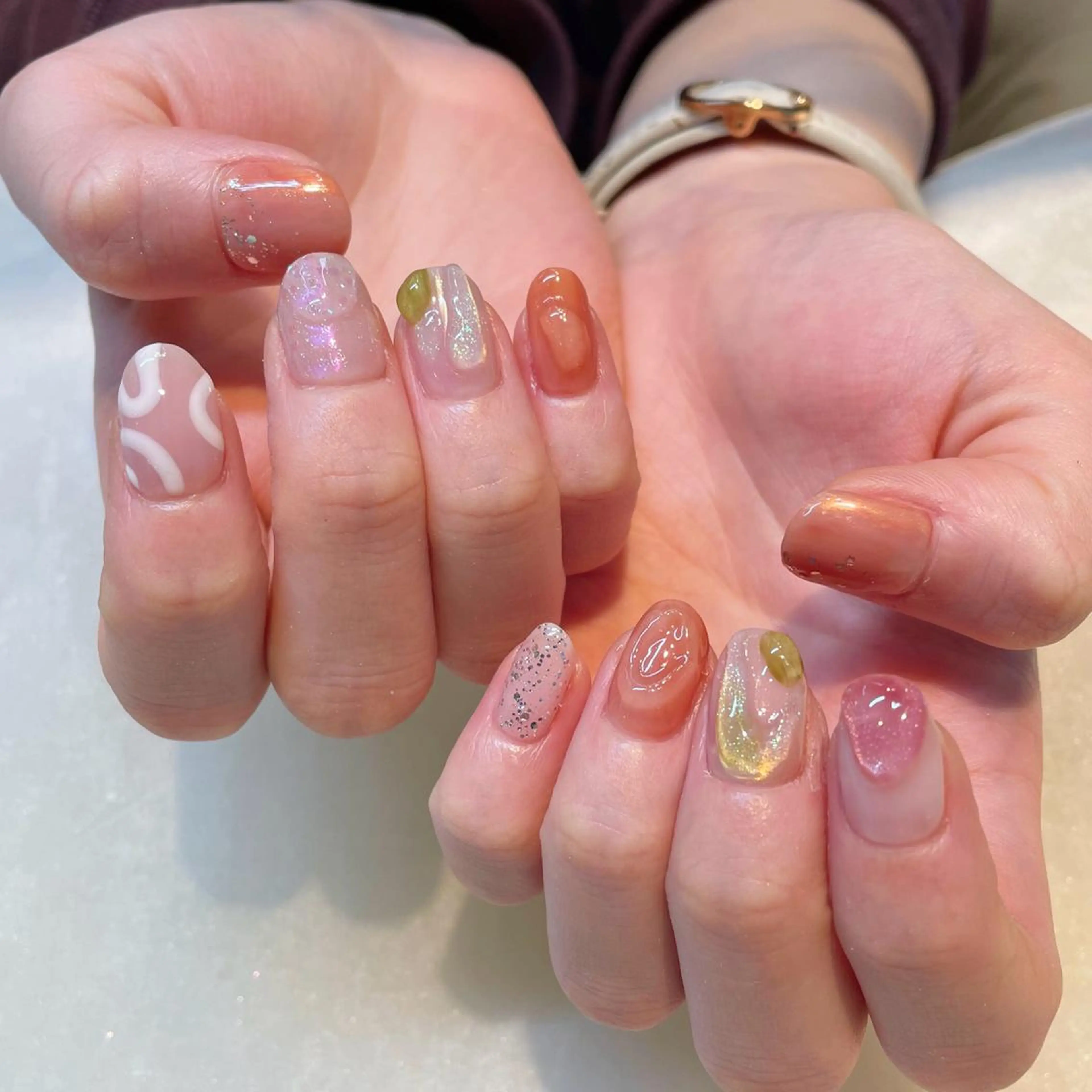 ネイル ハンドネイル 新井 ひなののネイルデザイン