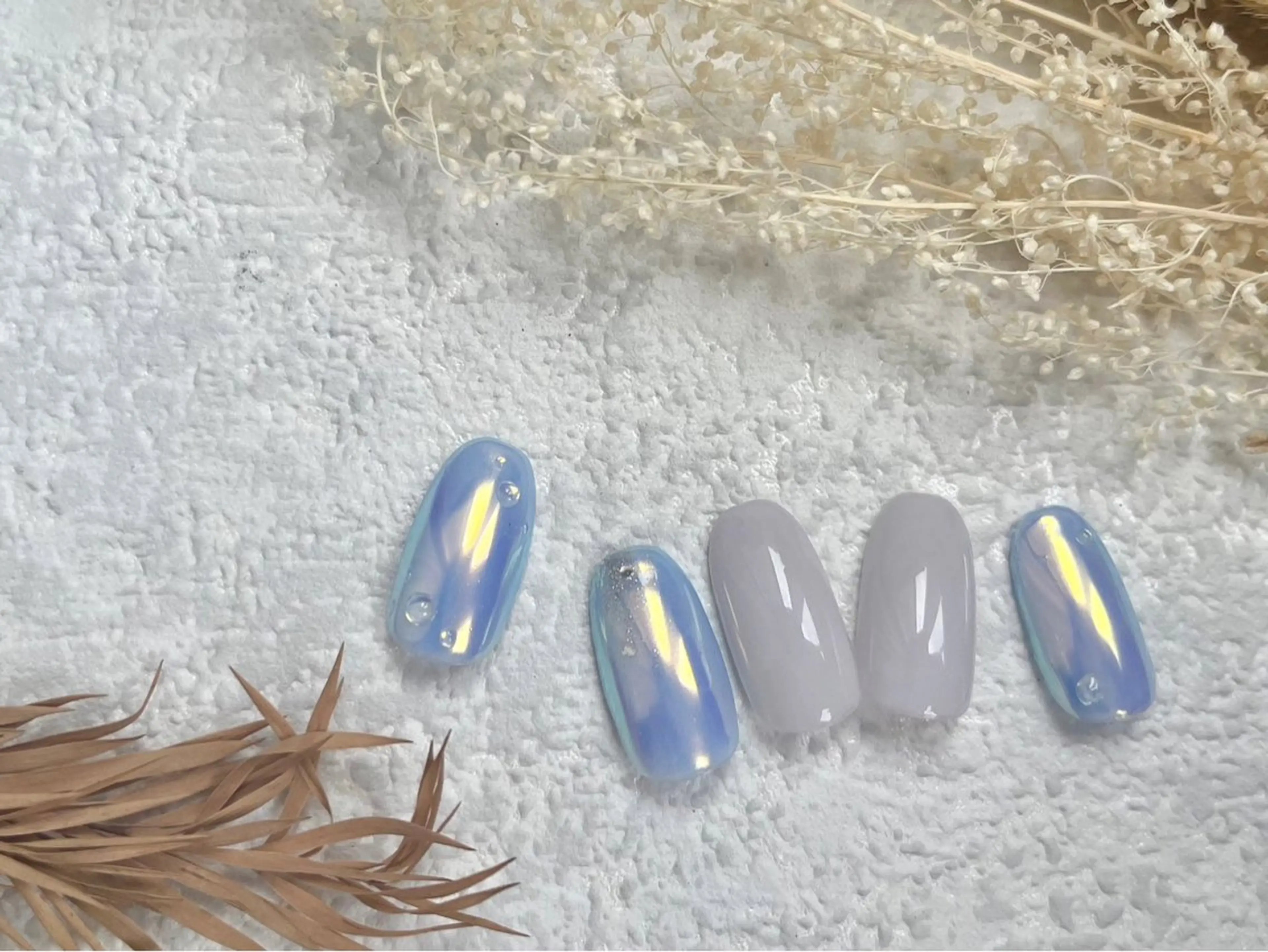 ネイル オーロラネイル フットネイル フレンチネイル ジェルネイル 韓国ネイル ハンドネイル Mogu nail 二子玉川のネイルデザイン