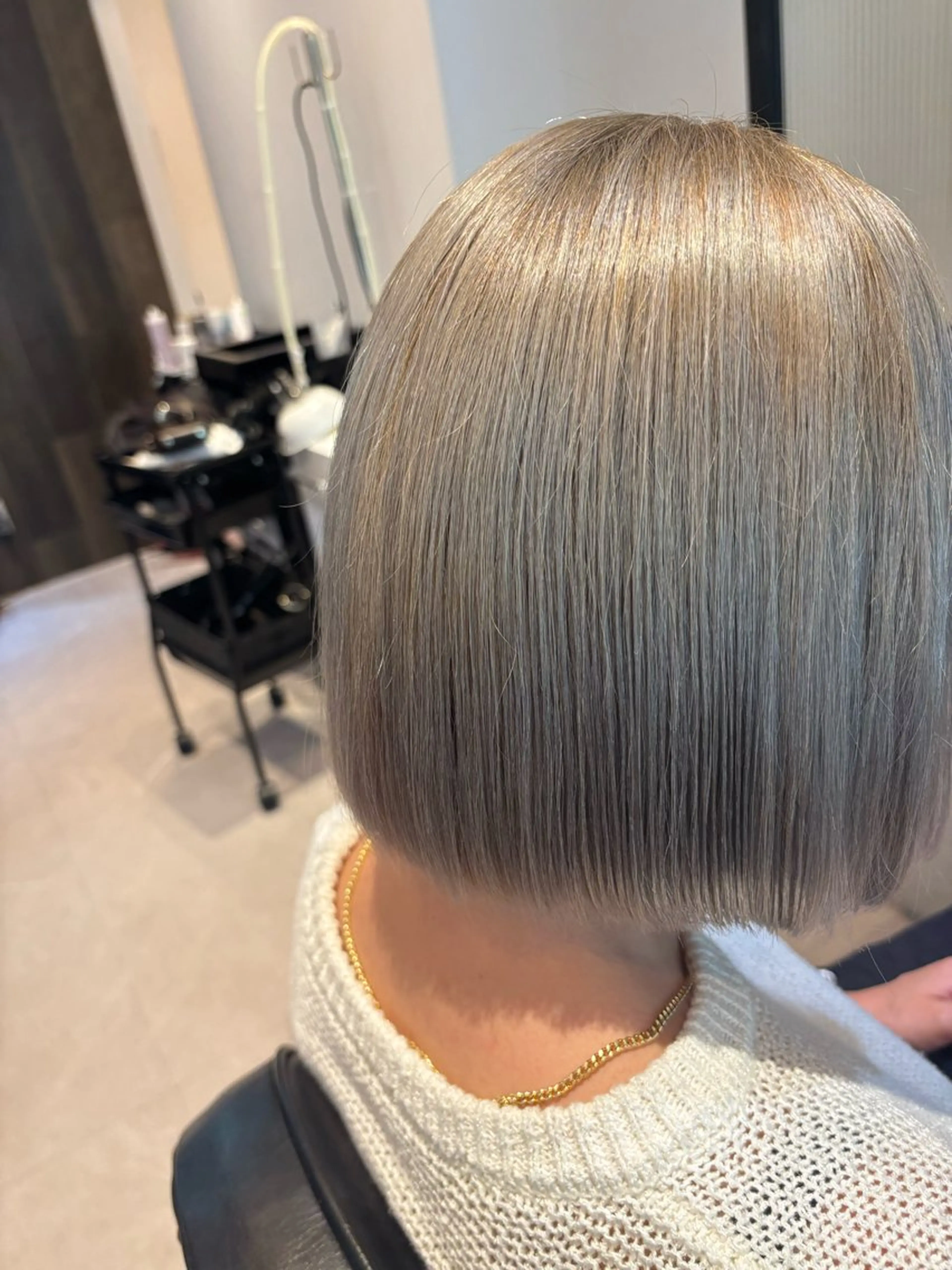 ミディアム ボブ メンズ特化/ 透明感カラー/りなのヘアスタイル