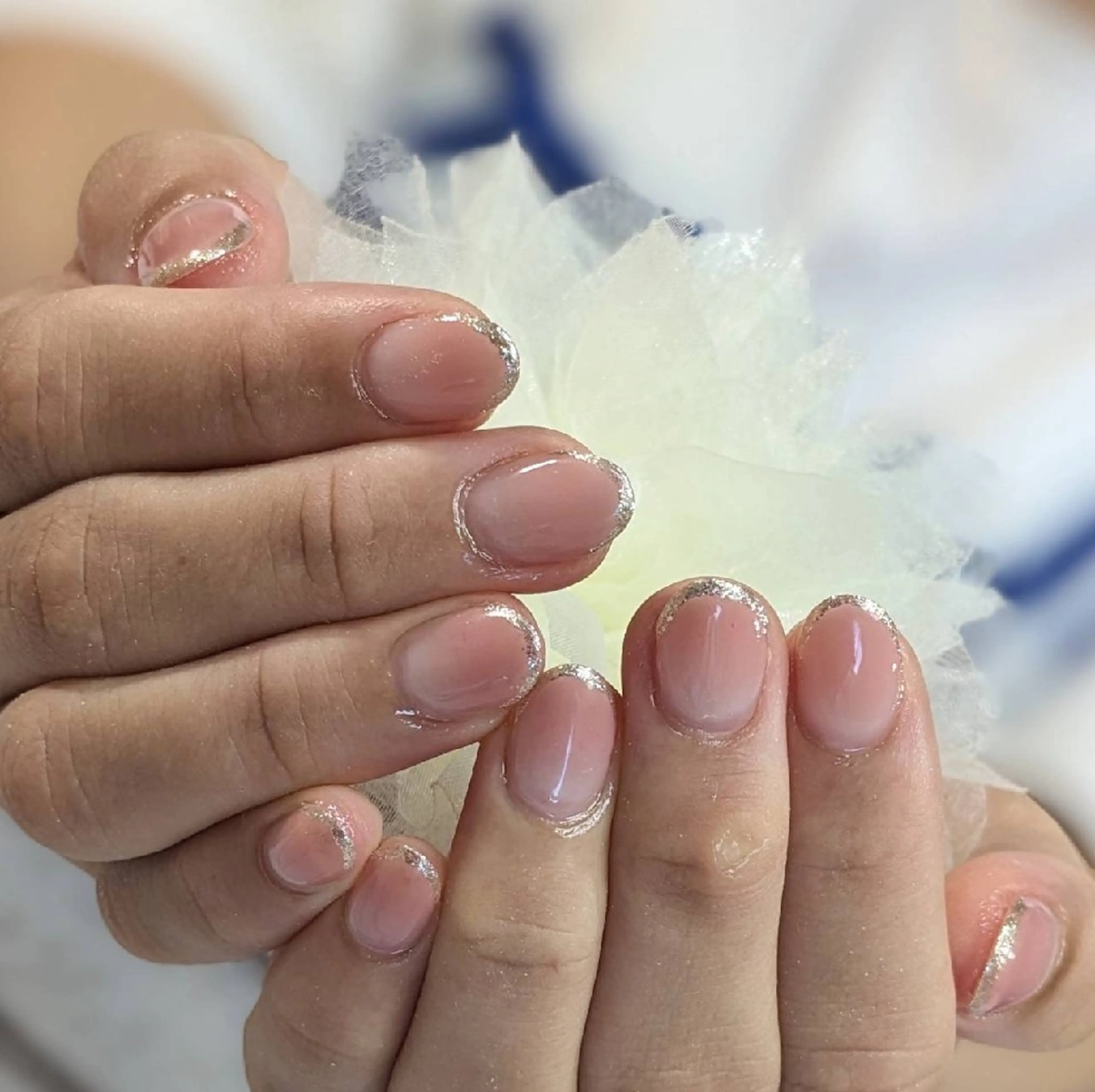 ネイル グラデーション ラメ(グリッター) ワンカラーネイル ハンドネイル ネイルサロンベルティ .keikoのネイルデザイン