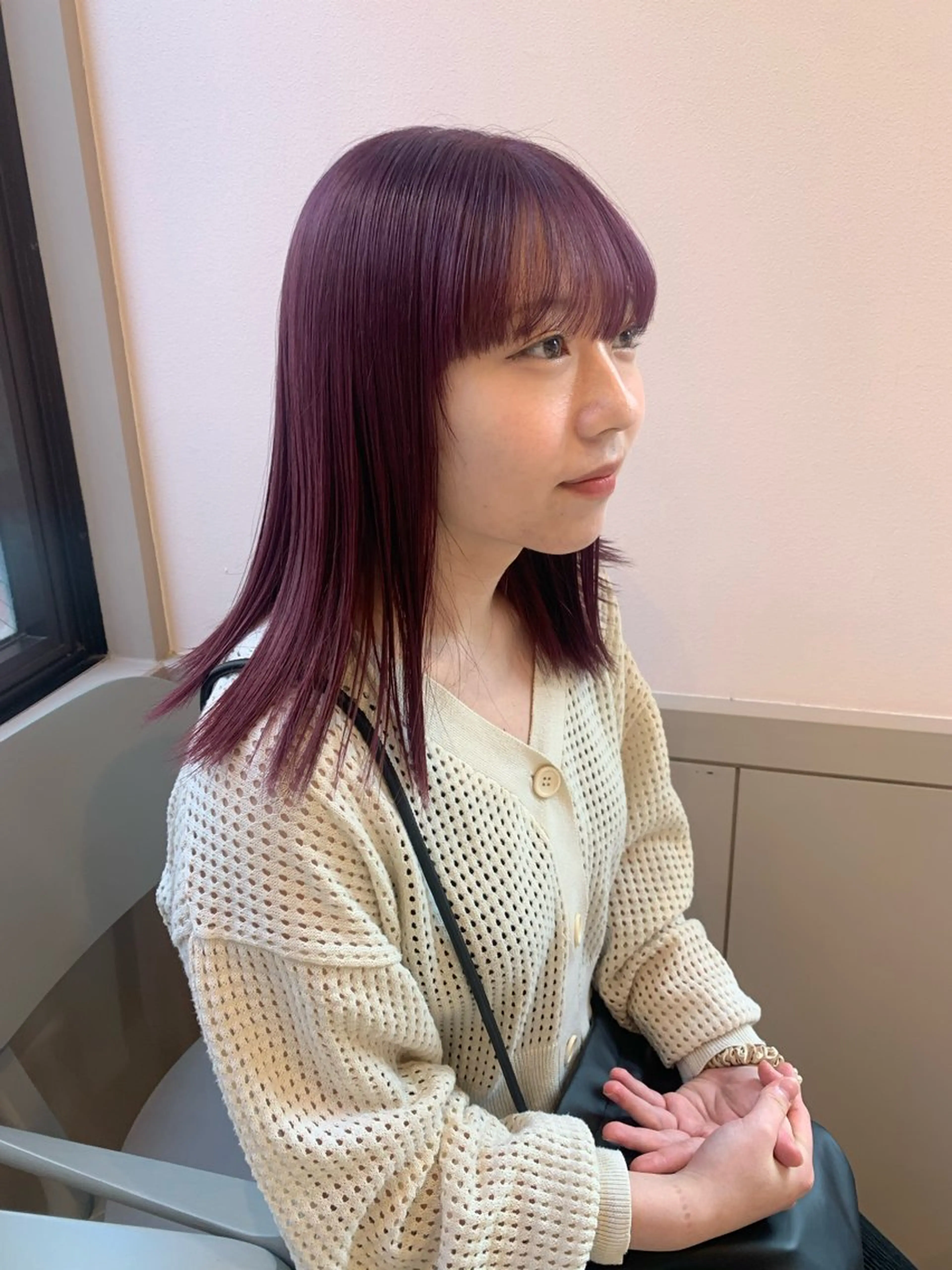 ミディアム カラー ラベンダーカラー ピンクカラー ピンクラベンダー rio .のヘアスタイル