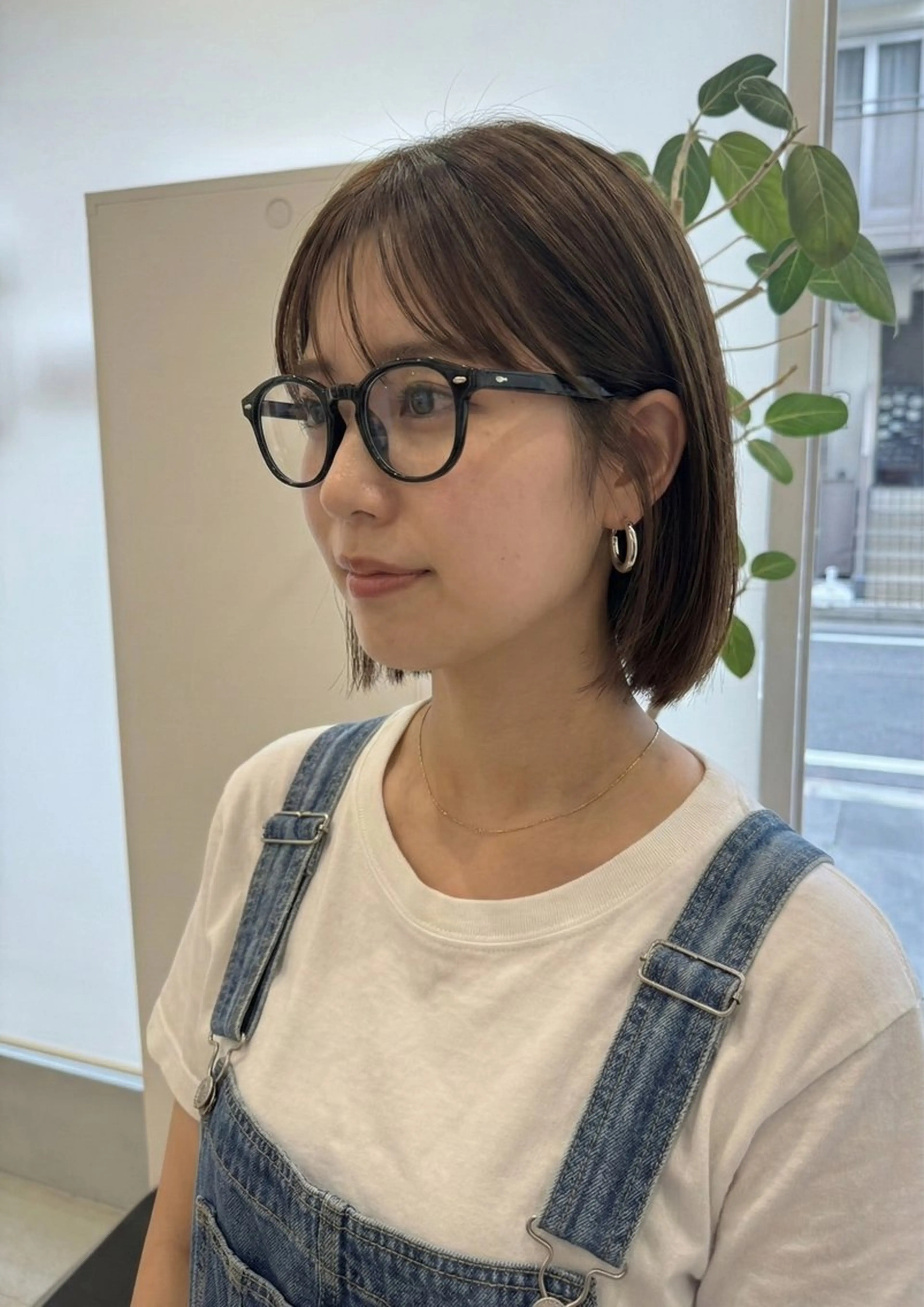 ショート カラー ボブ カット ヘアカラー トリートメント tre.甲子園口店 M A R Iのヘアスタイル