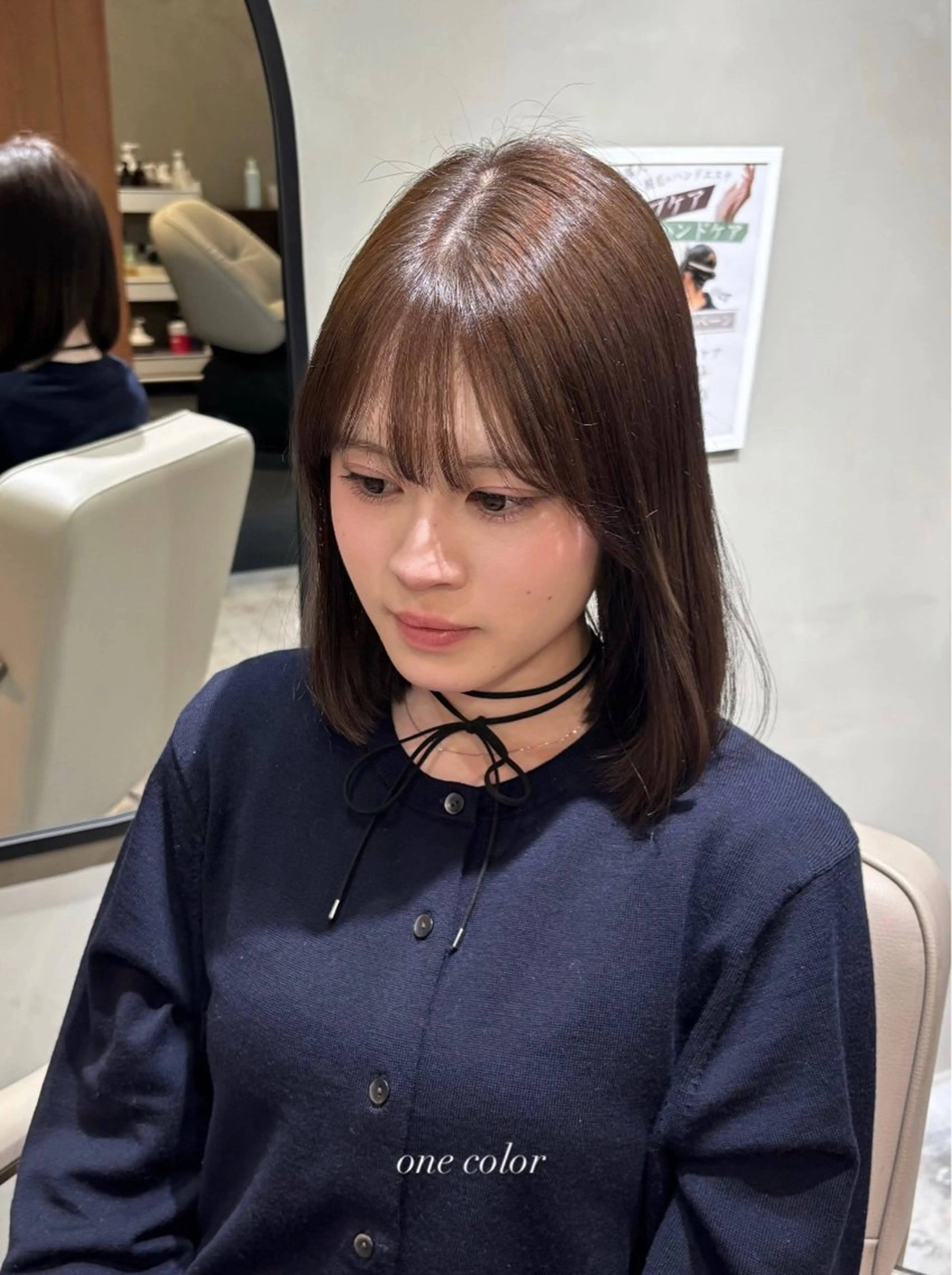 ミディアム ヘアカラー 神山美歌/髪質改善 /八丁堀のヘアスタイル