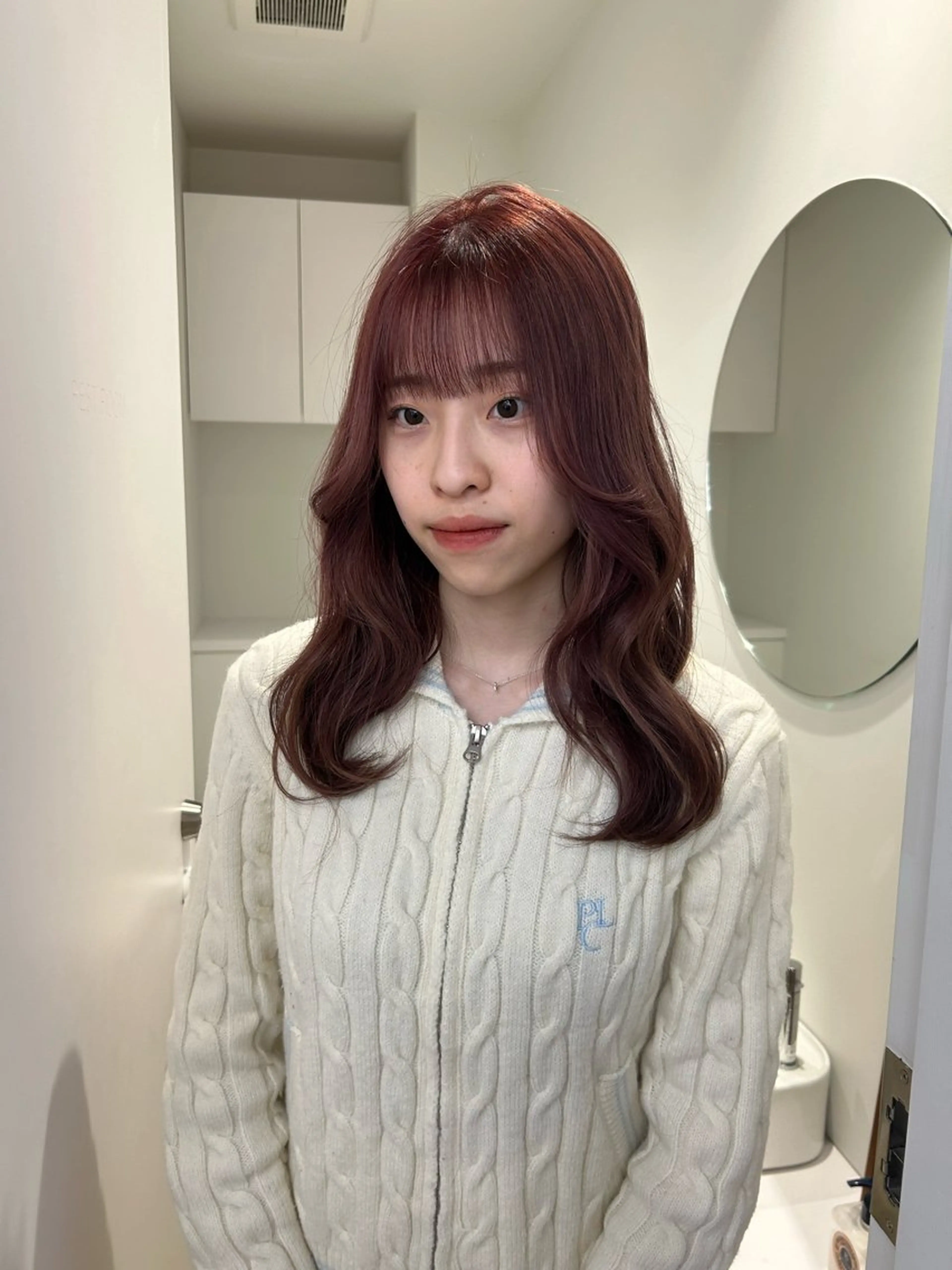 セミロング ヘアカラー 👒透明感カラー yui👒のヘアスタイル