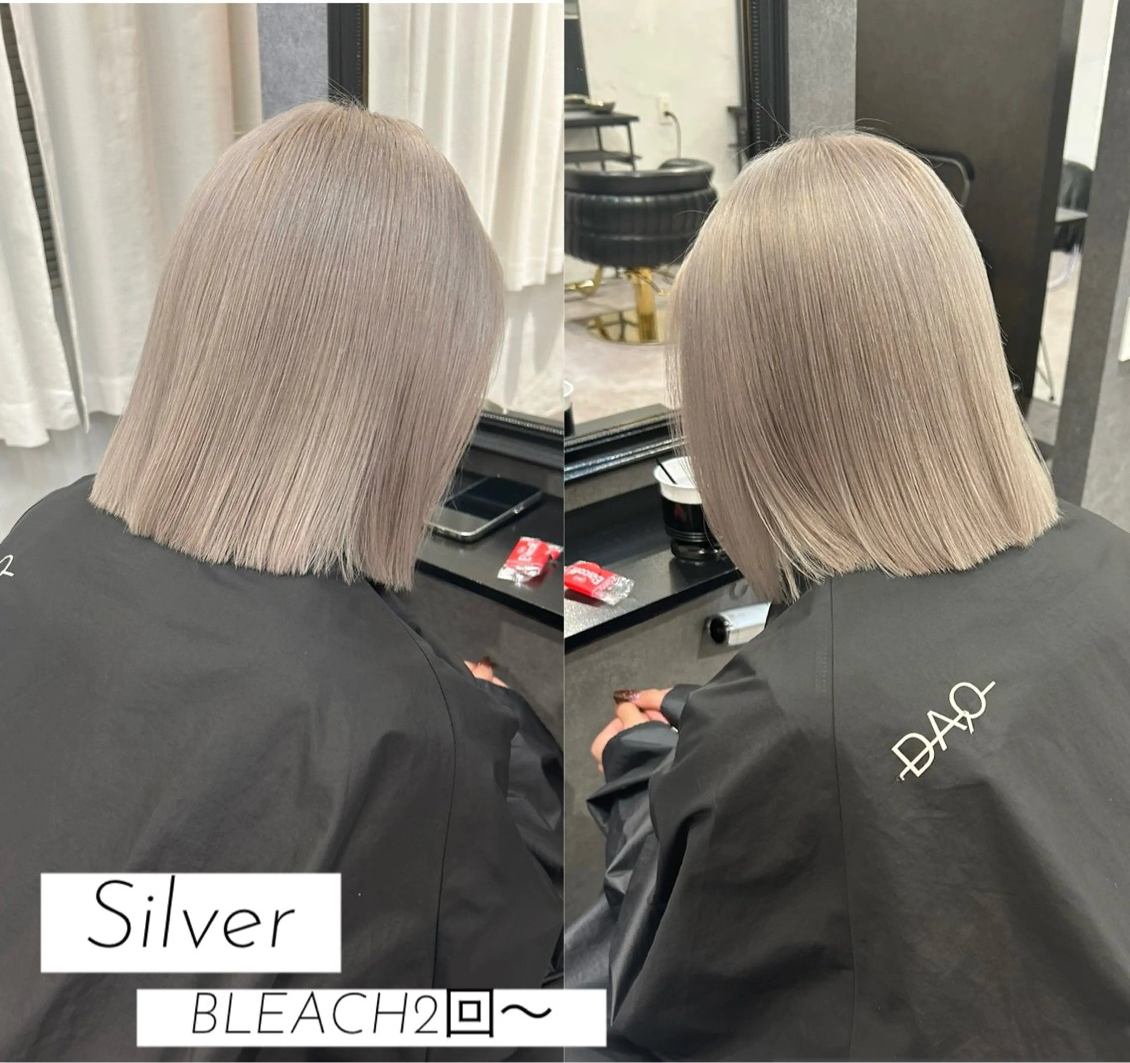 カラー シルバー DAO所属・anju/大阪/ ハイトーン/心斎橋のヘアスタイル