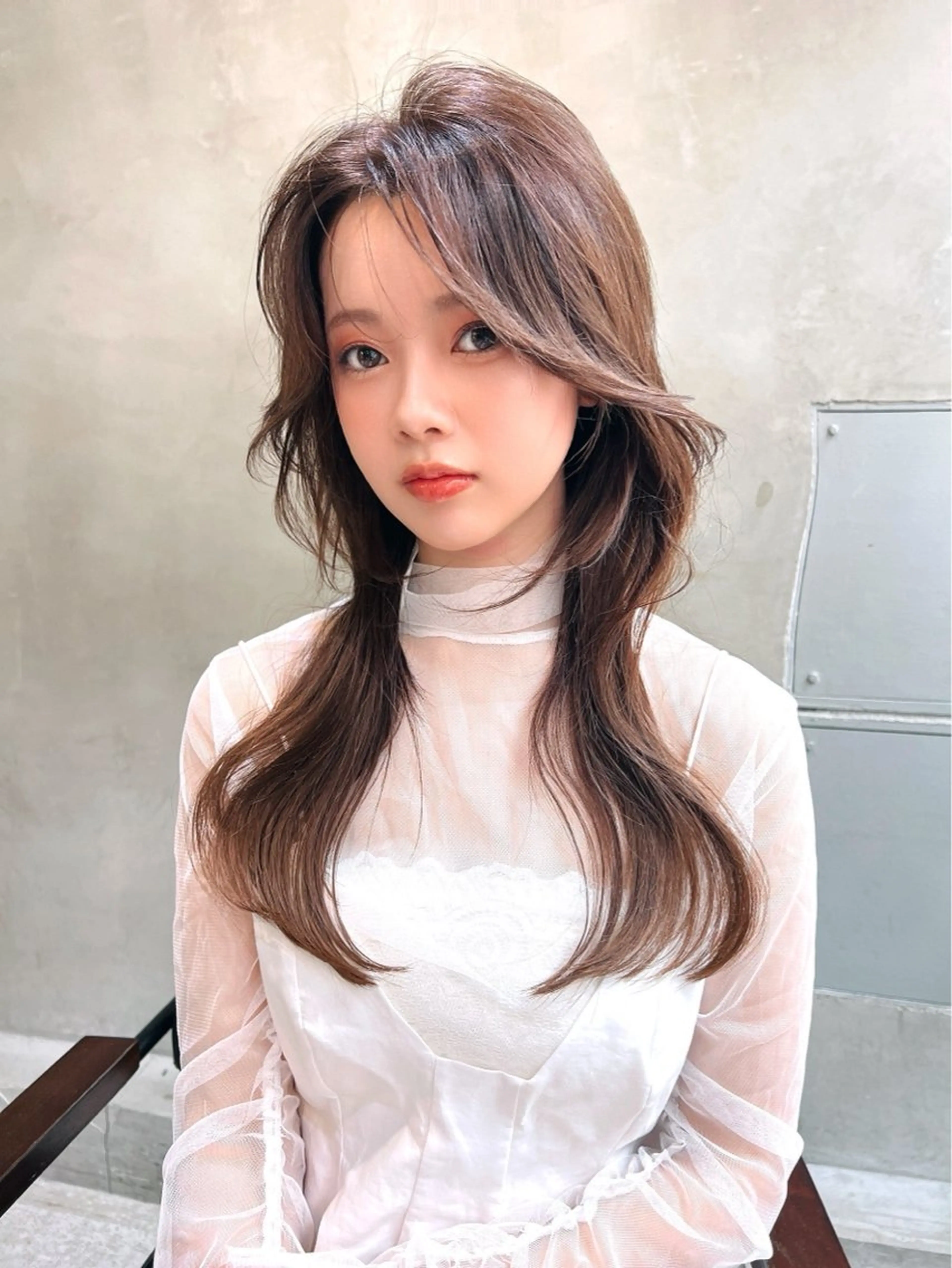 ロング カラー カット ヘアカラー トリートメント Ameri 新宿所属・𓆩︎🩸個性カラー SAKÜRA𓆪⋆˚のヘアスタイル