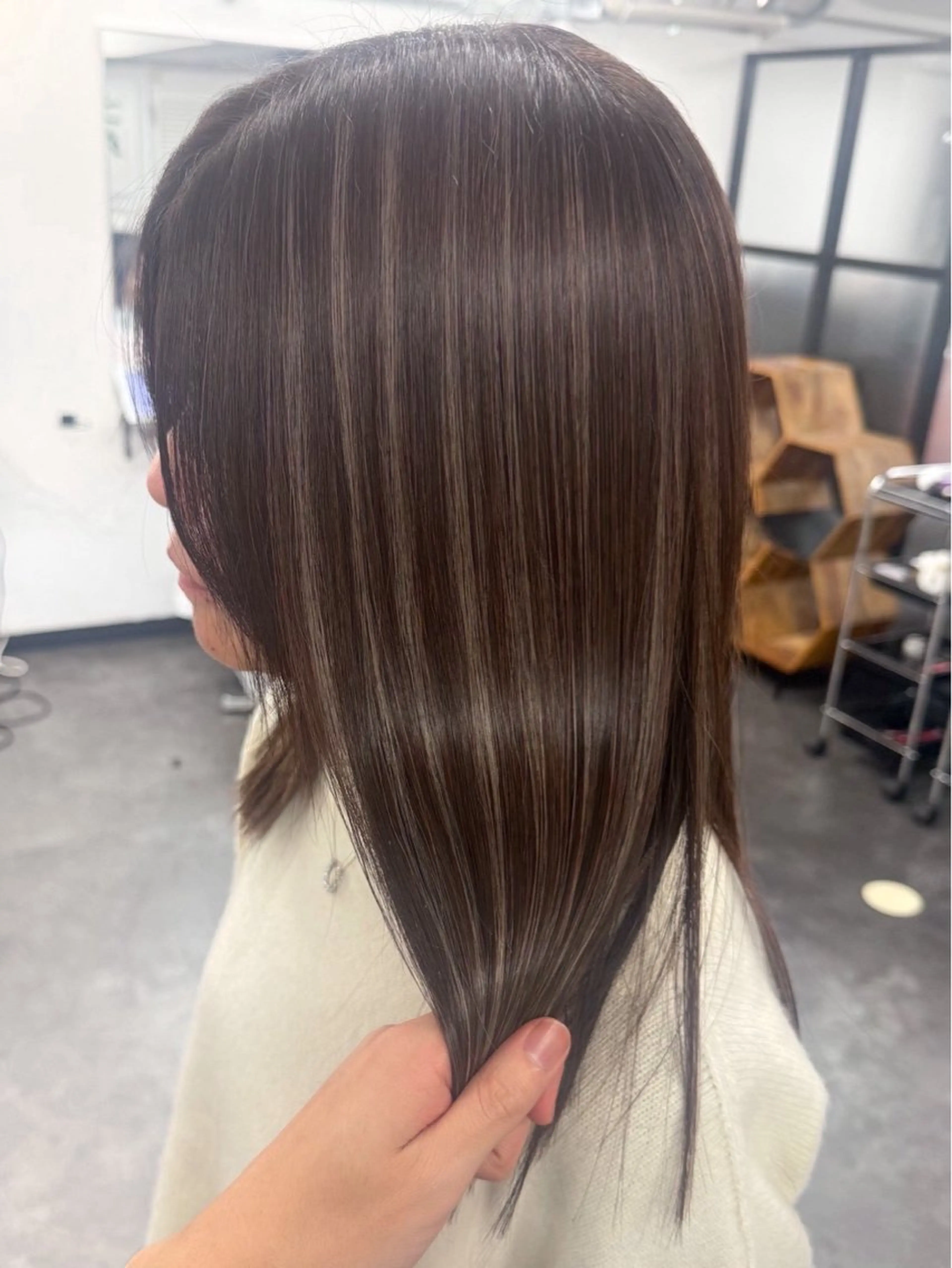 セミロング カラー ヘアカラー ハイライト/レイヤー 河原町/Manatoのヘアスタイル