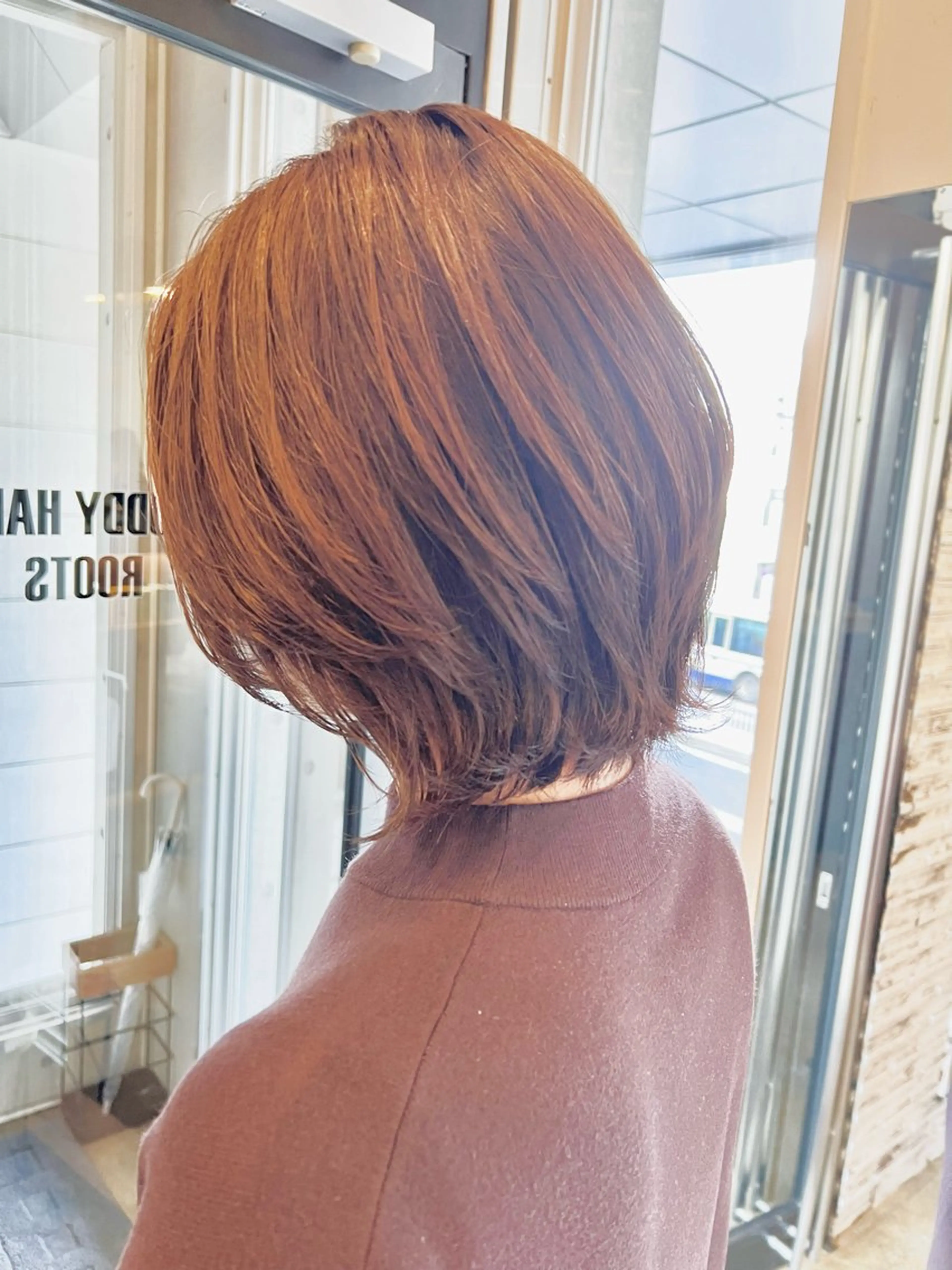 ミディアム カラー カット ヘアカラー トリートメント IKU ミニボブ名古屋のヘアスタイル