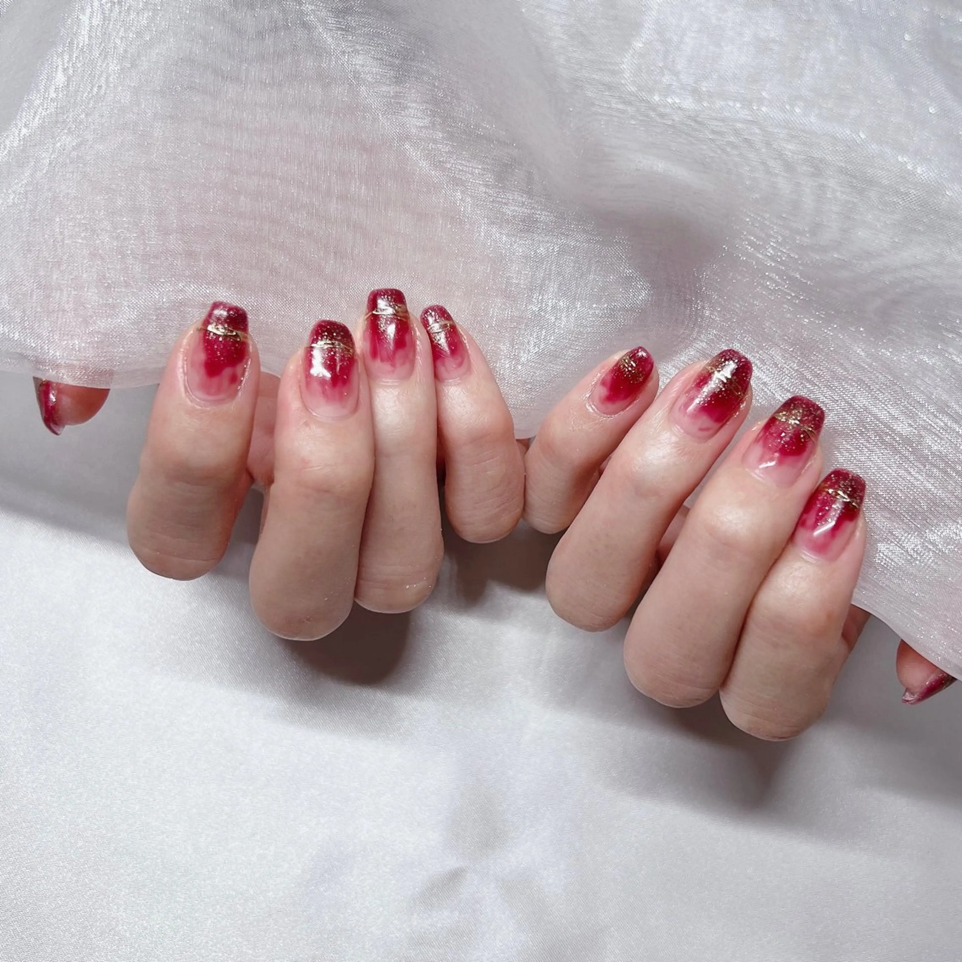 ネイル ジェルネイル 韓国ネイル ラメ(グリッター) マグネットネイル 持ち込み ハンドネイル -nail salon-Reward所属・nail salon Rewardのネイルデザイン