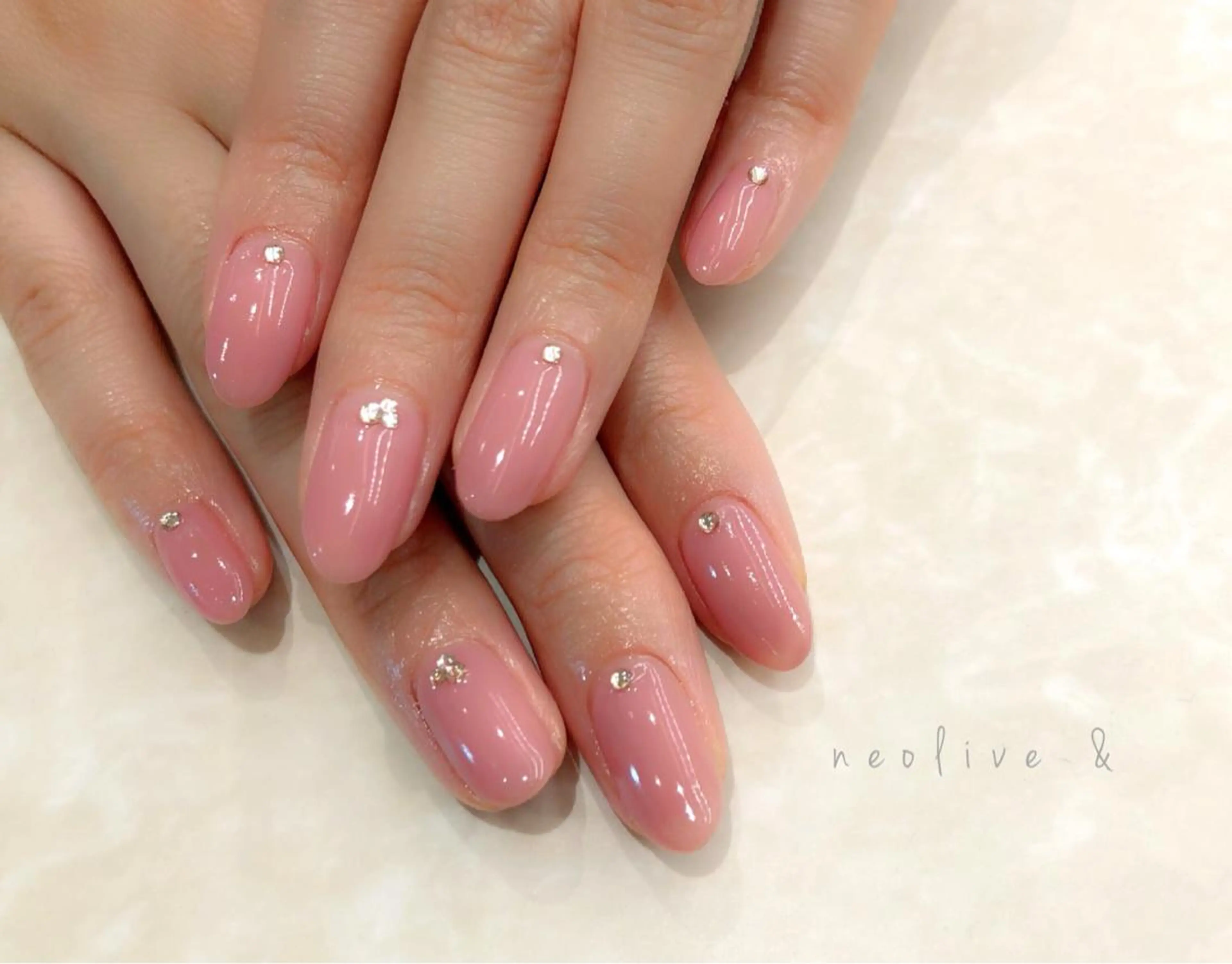 ネイル マツエク・マツパ カラーマツエク ピンク ハンドネイル Yuriko Omi パラジェル/渋谷のネイルデザイン